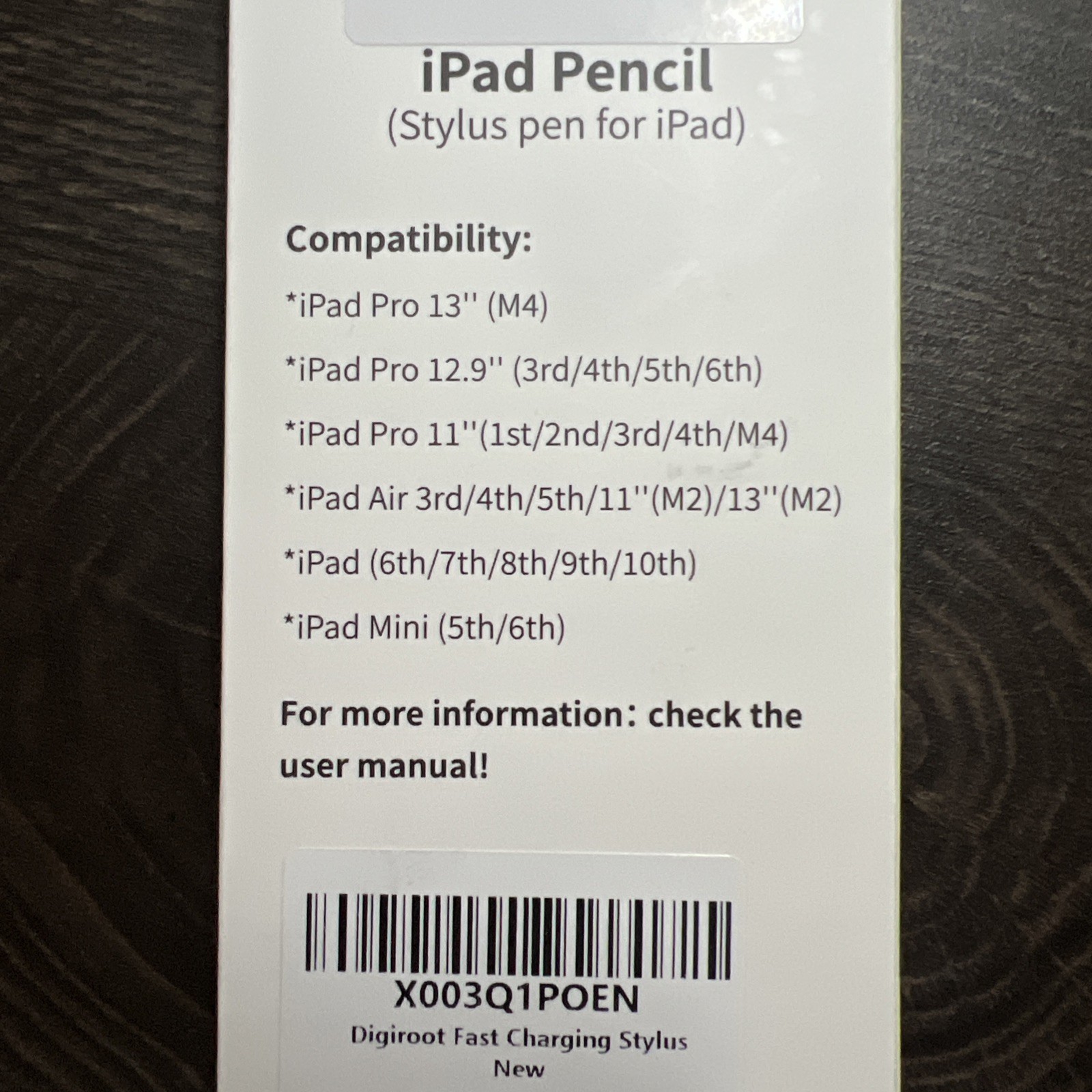 Stylus Pen for iPad 6-10 Generation Fast Charge Active Pencil Compatible