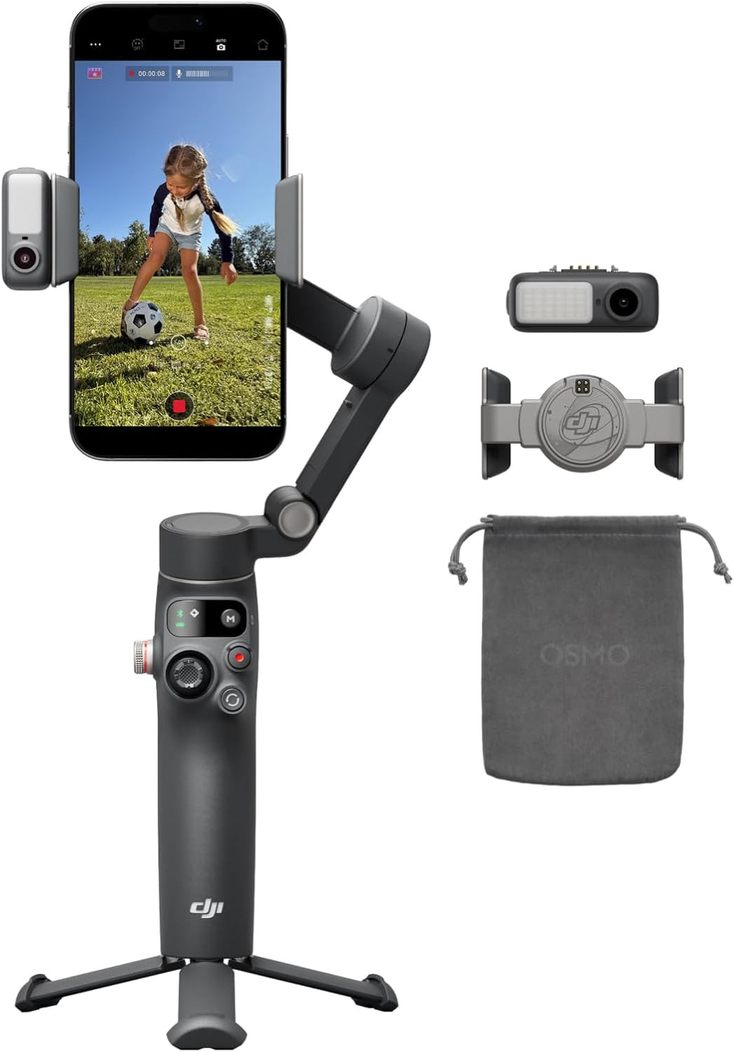 DJI Osmo Mobile 8 Advanced Tracking Combo Gimbal Stabilizer for Phone, AI Native