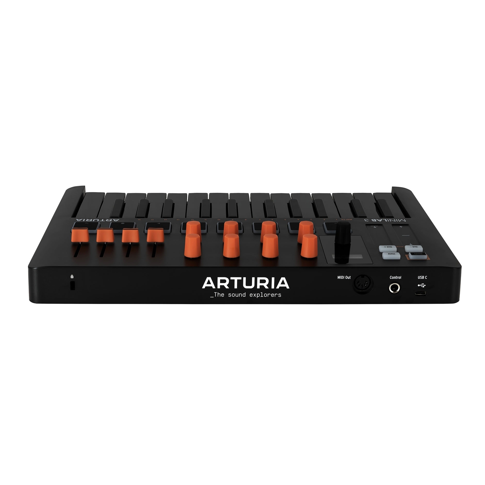 Arturia MiniLab 3 Orange Edition Compact 25-Key MIDI Controller, Black & Orange