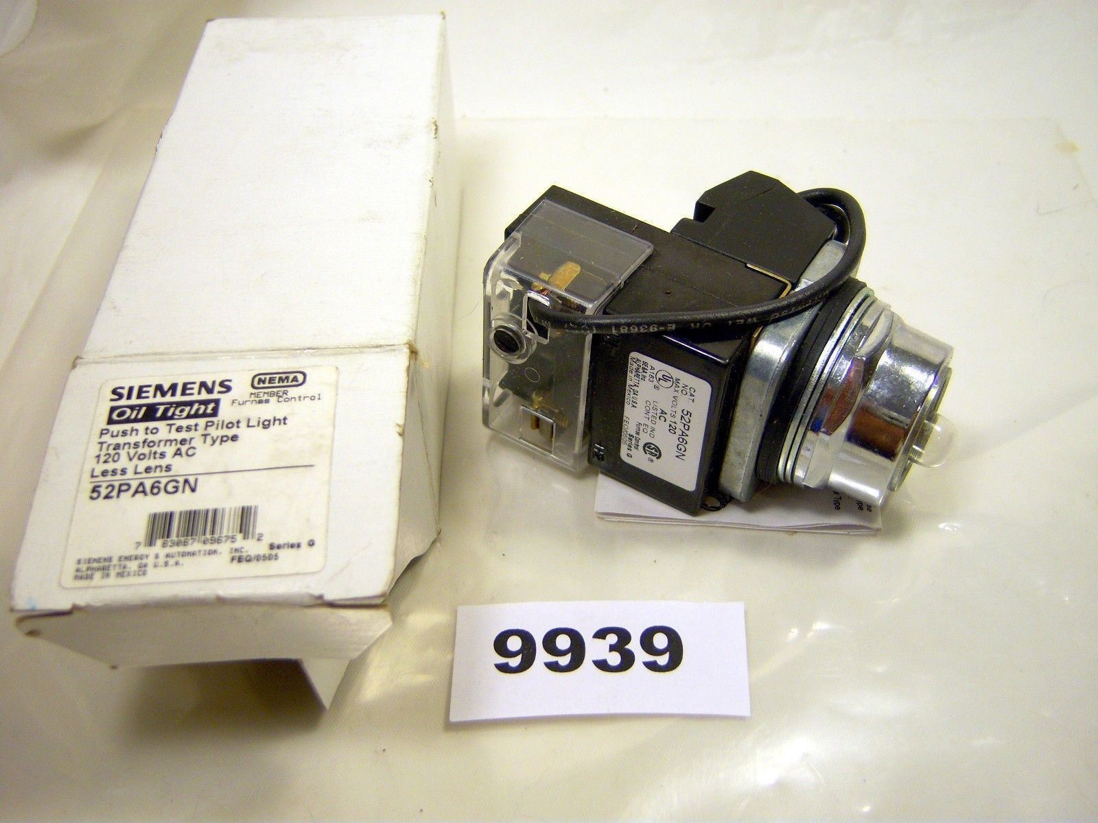 Siemens Oiltight Pilot Light 52PA6GN