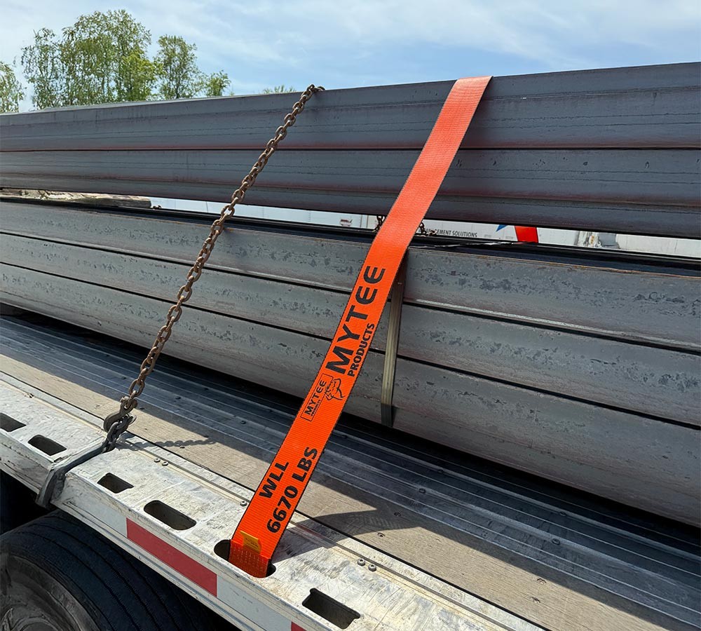 4" x 30' Winch Strap with Flat Hook - High Abrasion Orange