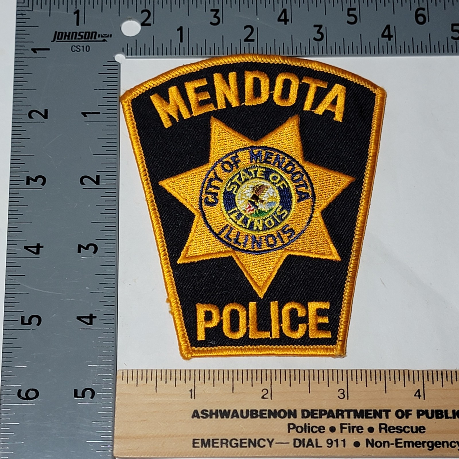 Qb5 Police patch Illinois Mendota