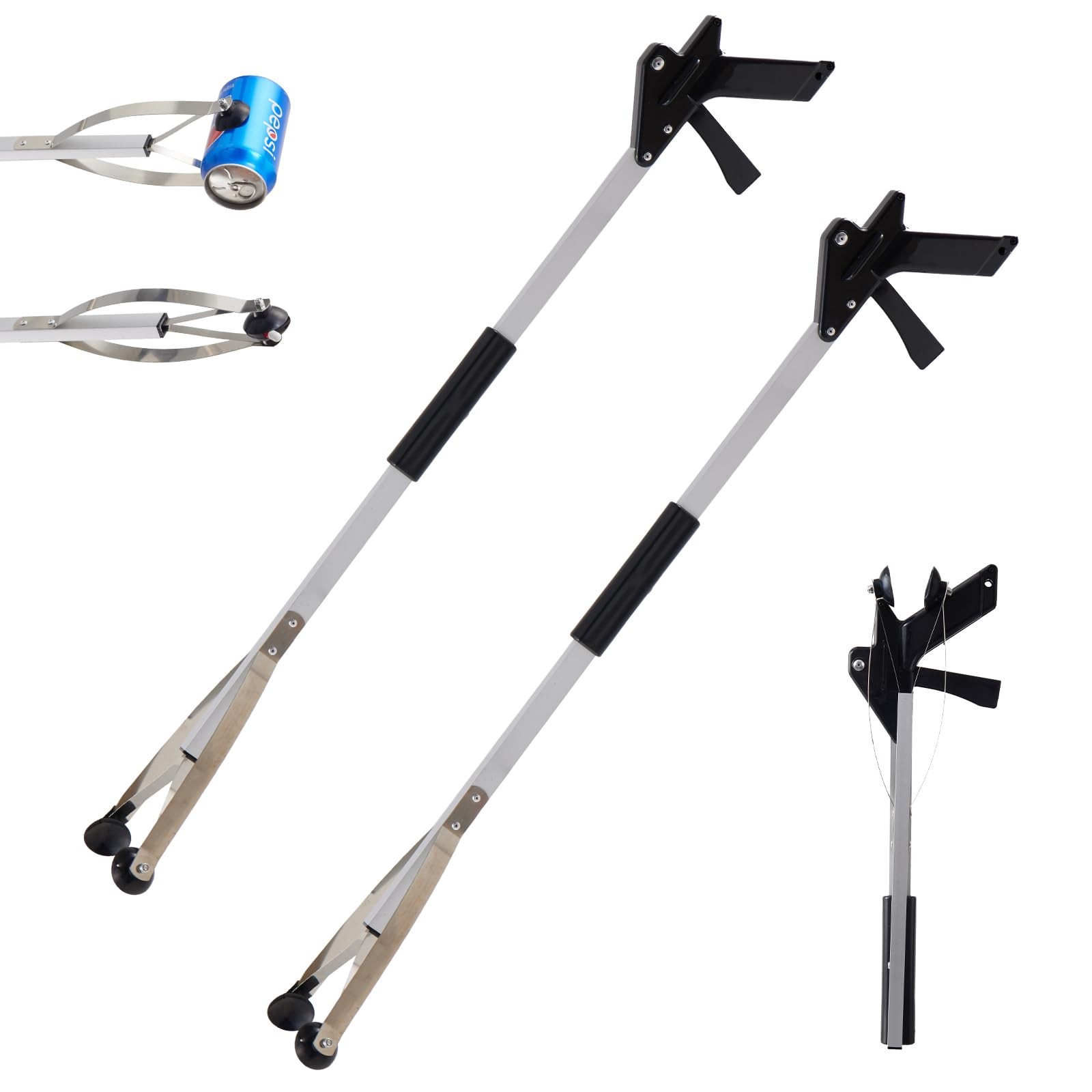 32" Grabber Reacher Tool for Seniors, 2-Pack Heavy Duty Trash Picker Upper wi...