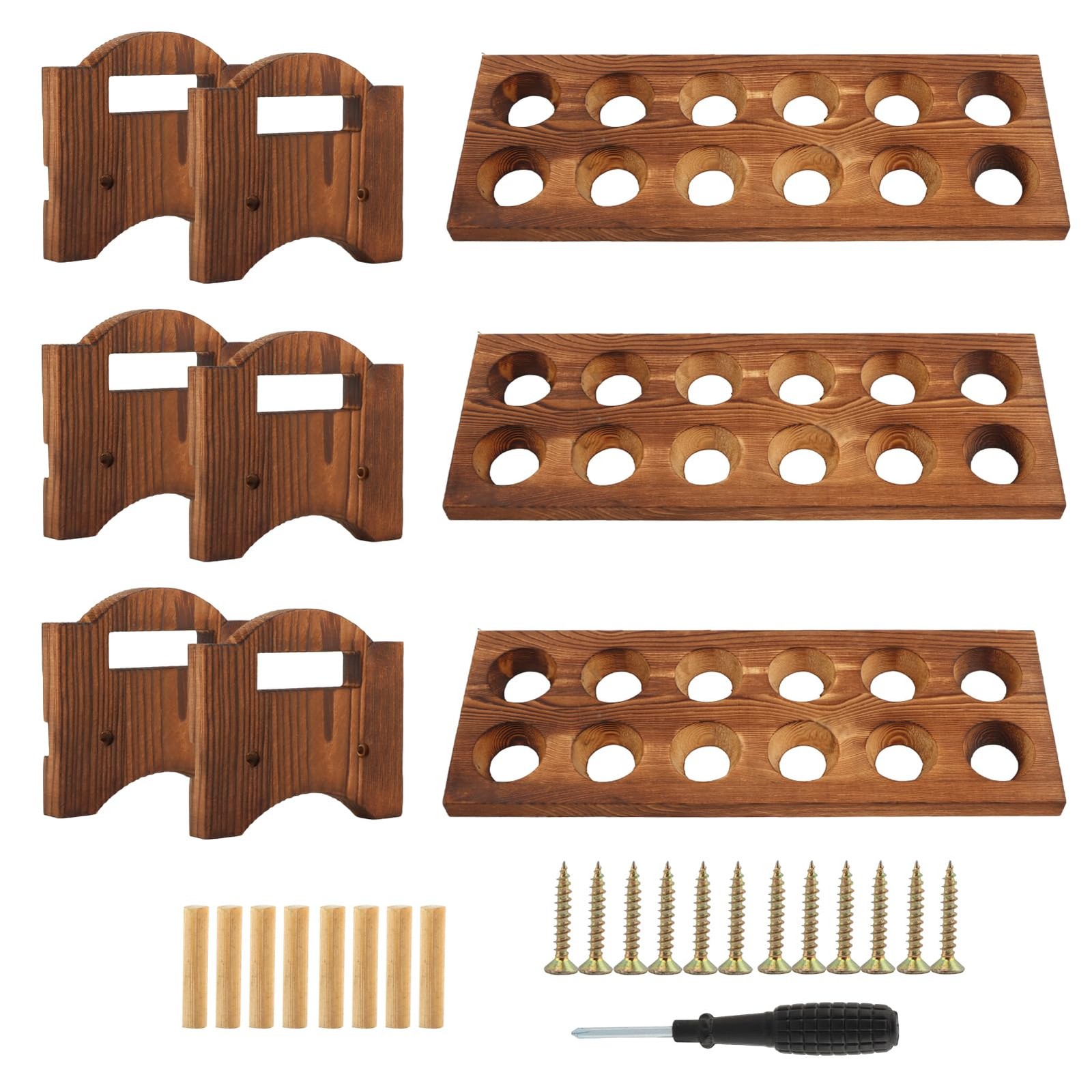 3-Tier Wooden Egg Holder Countertop Storage 36-Hole Stackable Rack Fresh