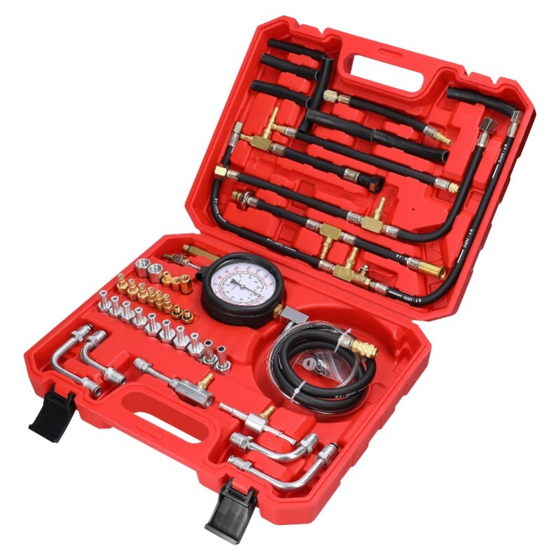 Fuel Injector Pressure Tester Petrol Fuel Injection Test Kit 0-140PSI/0-10Bar