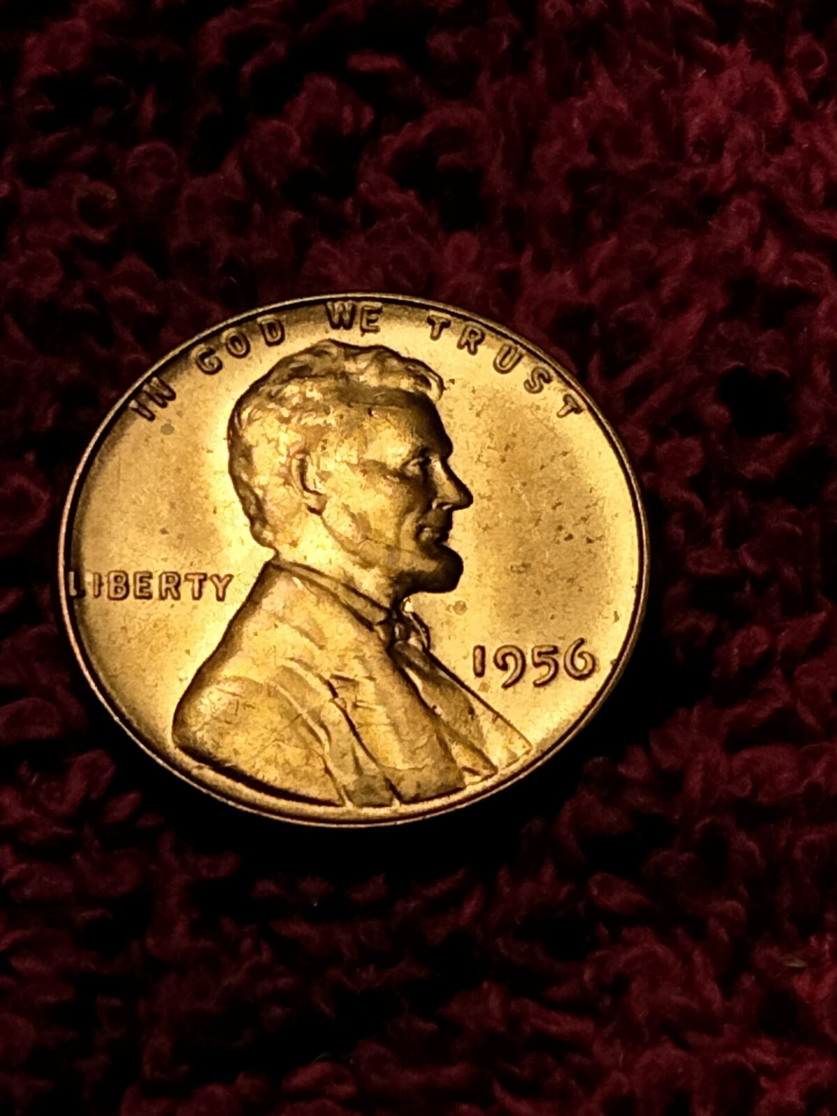 1956 P Lincoln Wheat Cent Retained Die Breaks Die Breaks