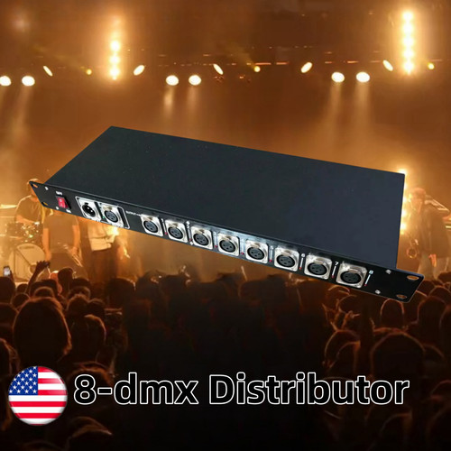 US stage dj dmx512 lighting signal amplifier 8way dmx distributor 8 splitter