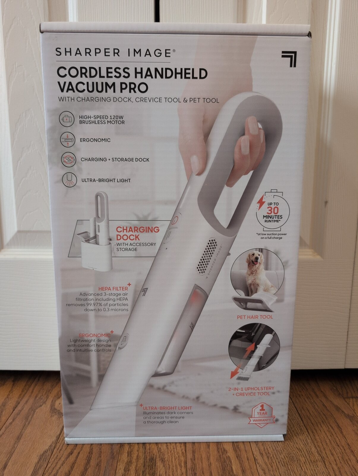 Sharper Image Handheld Vacuum High-Speed 120W Brushless Motor Cordless