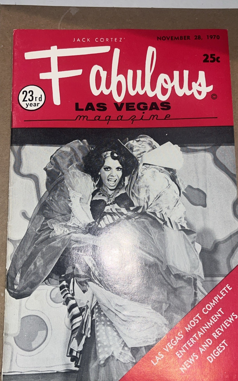 Fabulous Las Vegas Magazine Al Dobritch  Article Bob Newhart Edie 11/28/1970