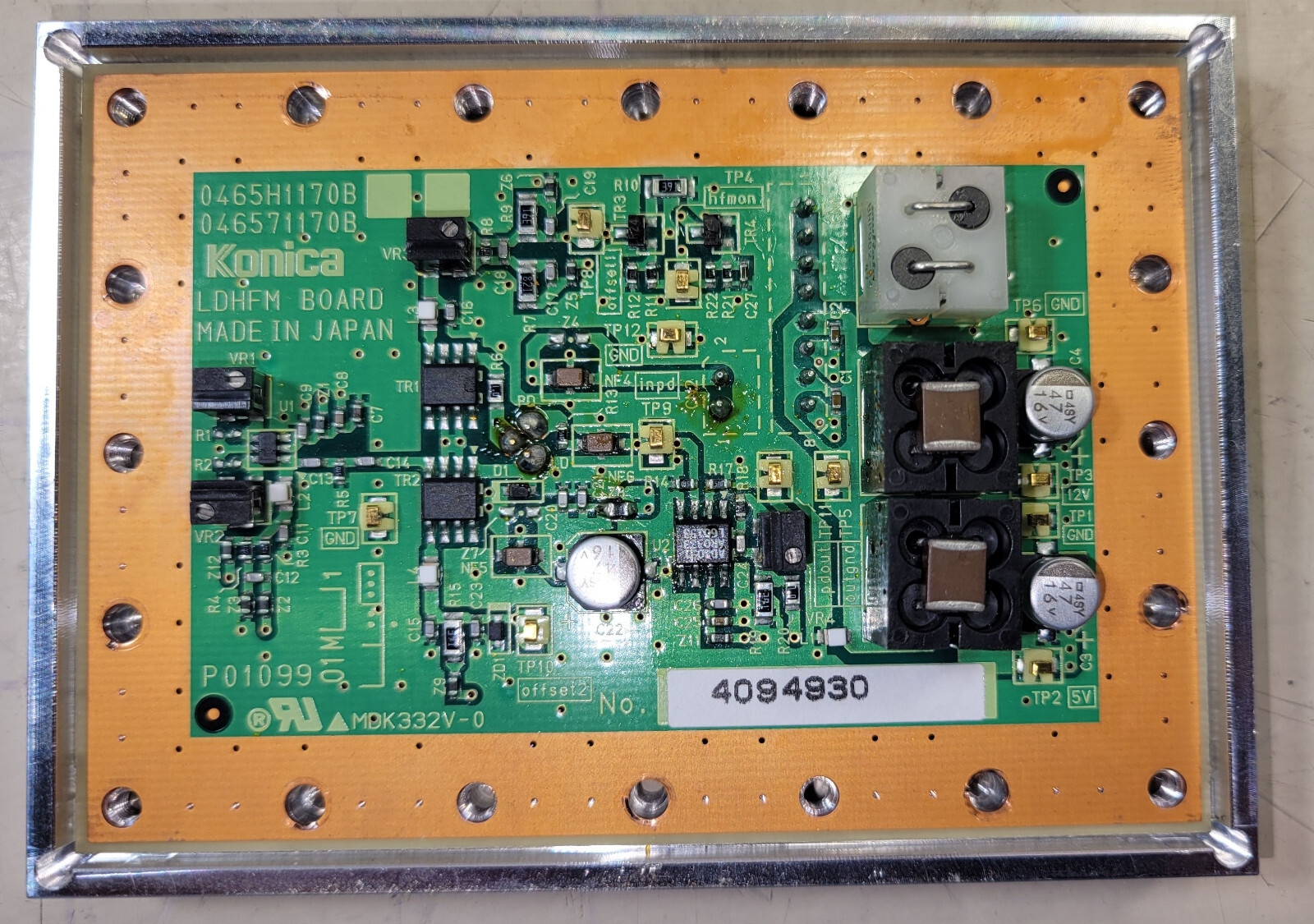 Konica LDHFM Board. 0465H1170B. 046571170B. NO. 4094930