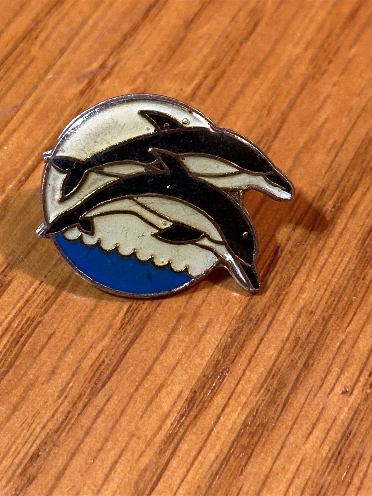 Dolphins Swimming Jumping Lapel Pin Tie Tack Hat Pin