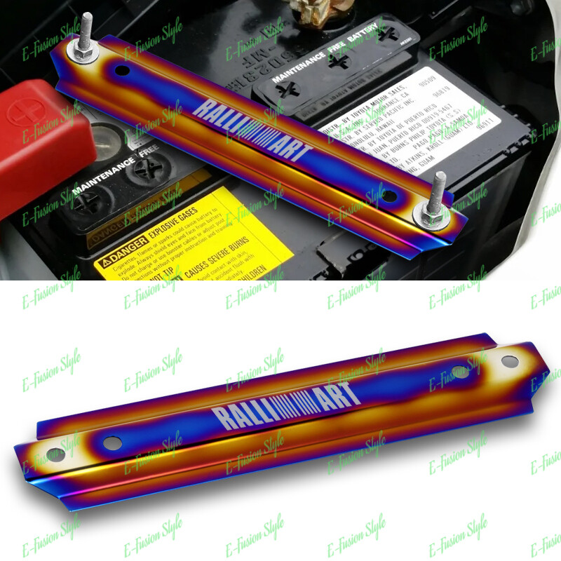 For Ralliart Mitsubishi Stitanium Car Battery Tie Down Mount Bracket Brace Bar