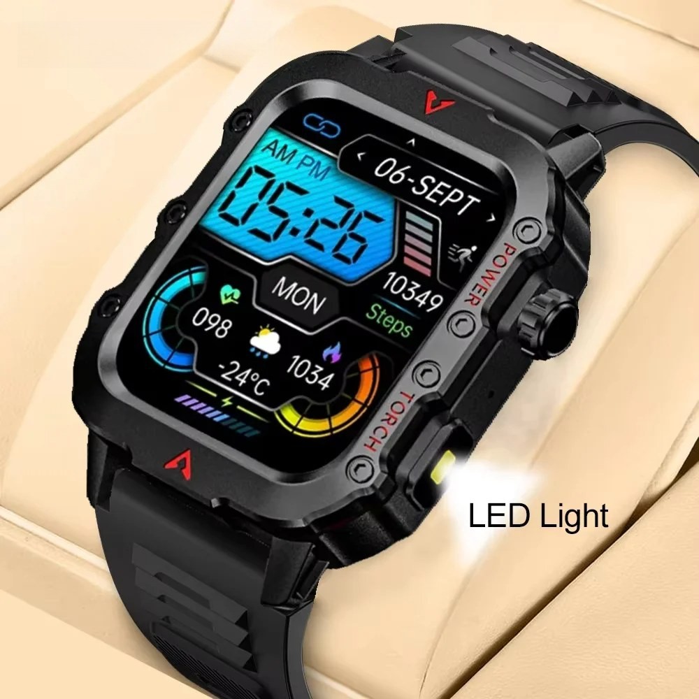 Outdoor Smartwatch Bluetooth Talking Smartwatch 1.73 Inch Sports Fitness Watch