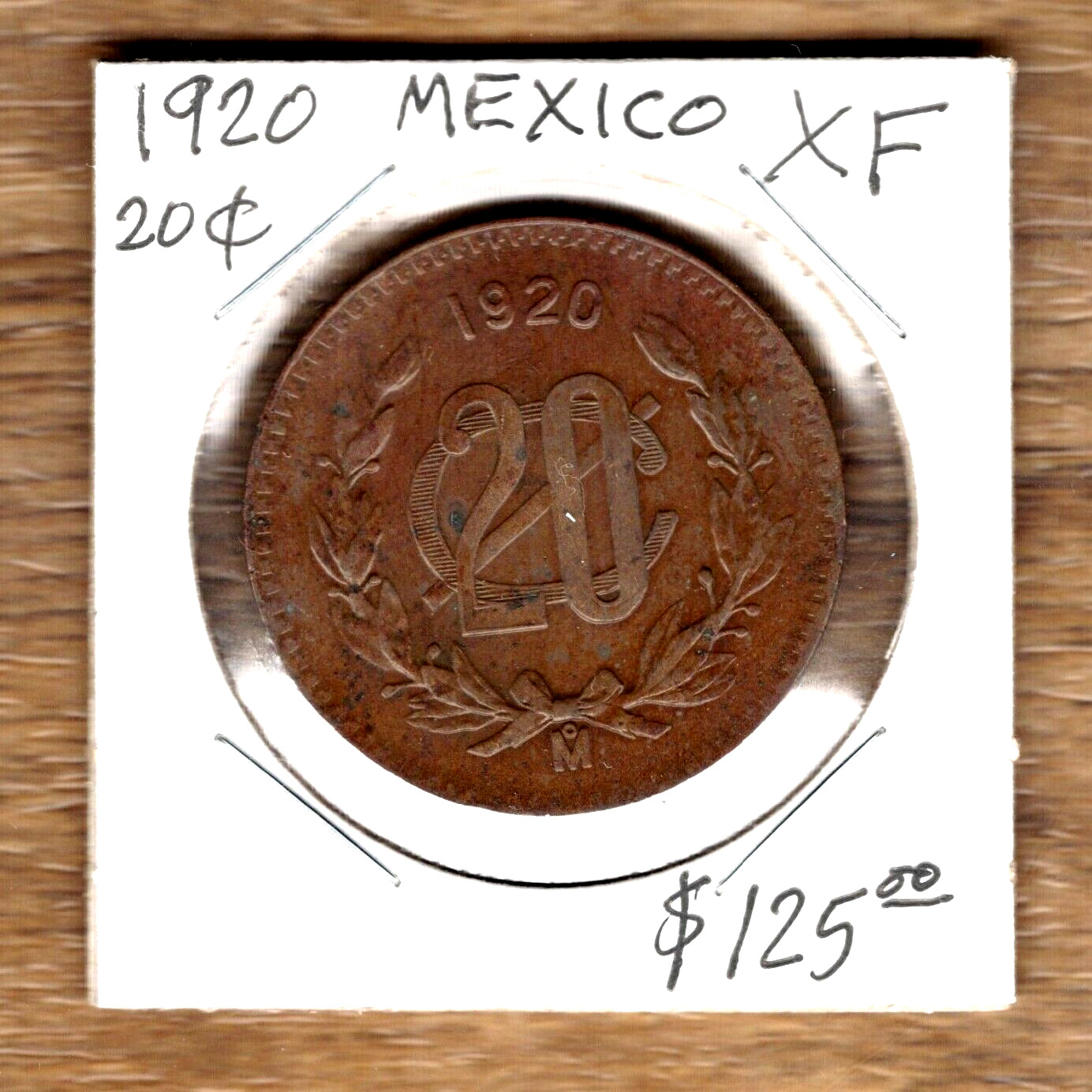 MEXICO - BEAUTIFUL HISTORICAL BRONZE  20 CENTAVOS, 1920, KM# 437