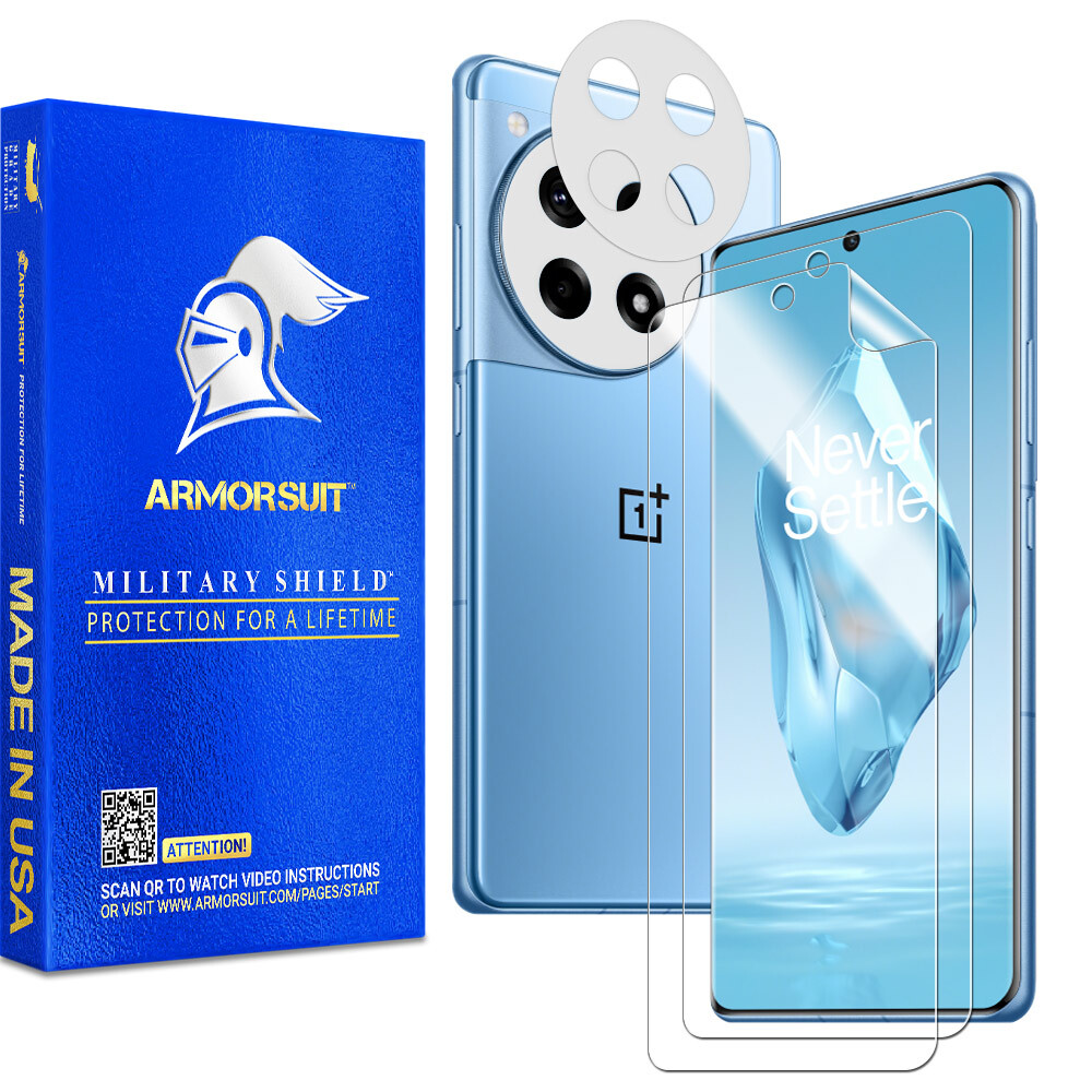 [2+2 Pck] Armorsuit Screen Protector Film for OnePlus 12R &Camera lens protector
