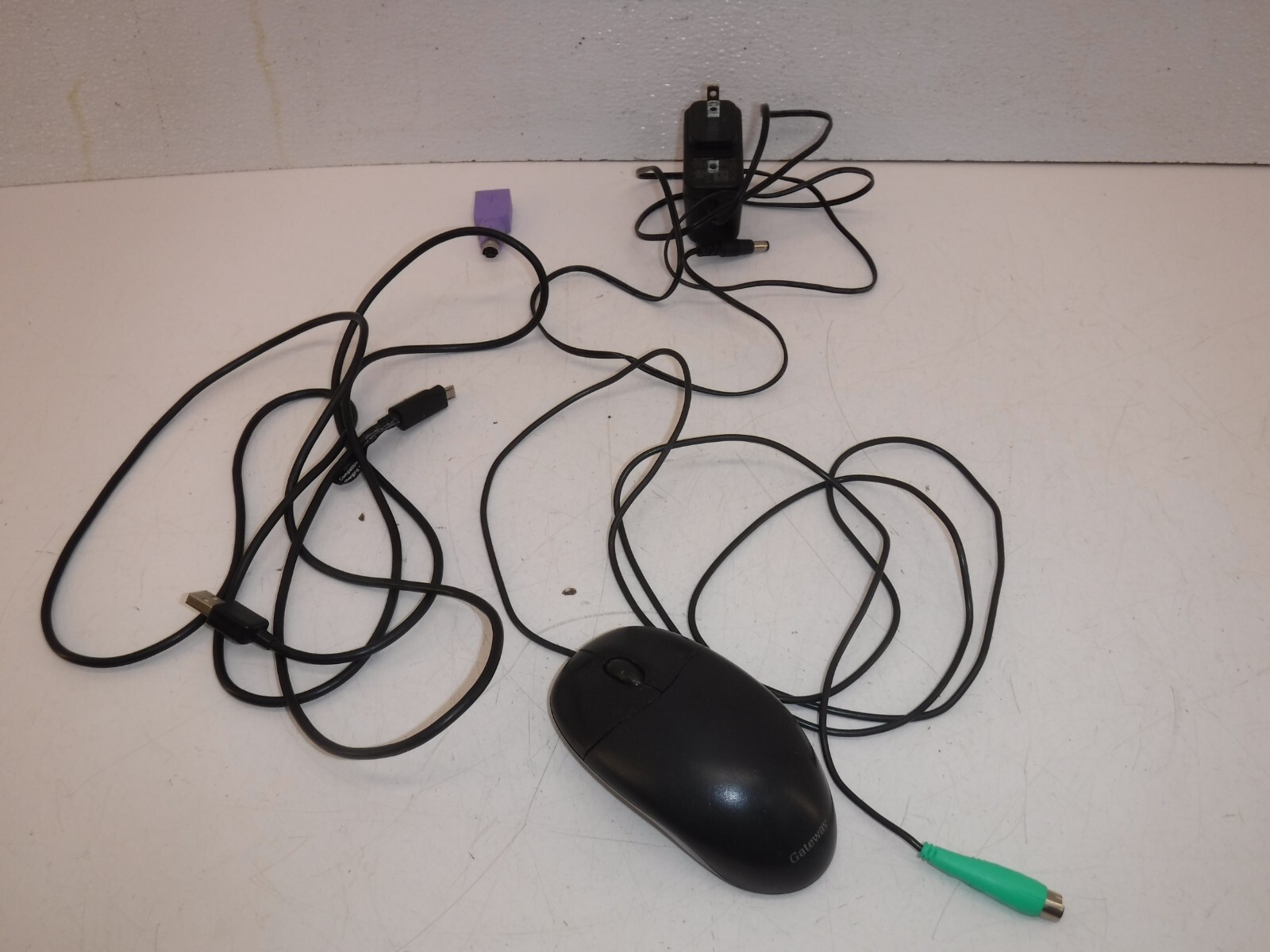 Misc. Various Computer Cables, adapter With Keyboard Mouse