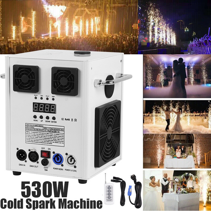 700W Cold Spark Machine DMX Stage Firework Machine Safe for Wedding Event Party