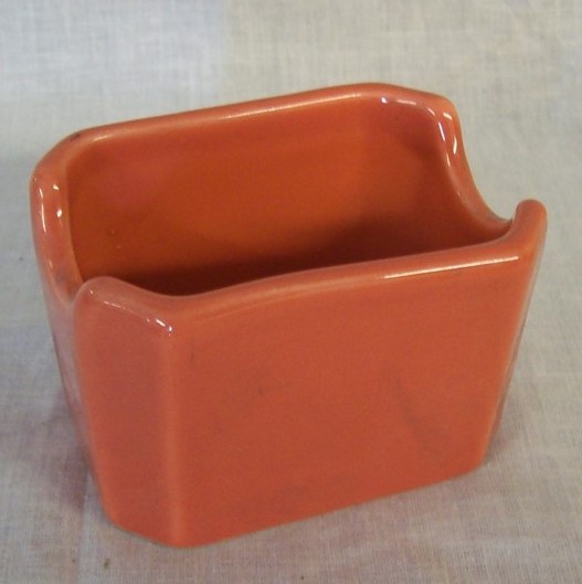 Restaurant Supplies 6 NEW CERAMIC SWEETNER PACKET HOLDERS CORAL COLOR