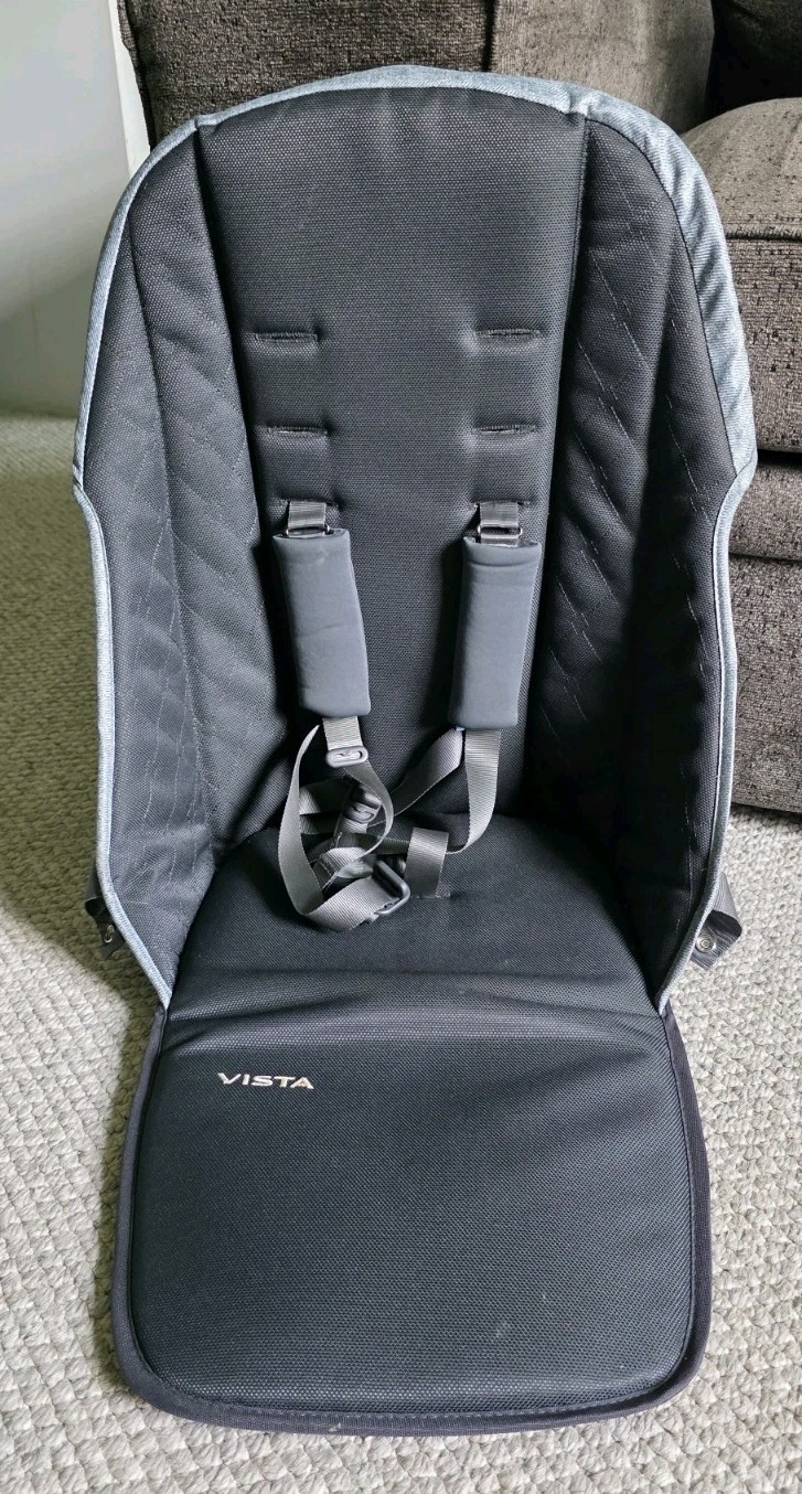 UPPAbaby Vista Baby Stroller Replacement Seat Grey Black Model 0318-vis-us