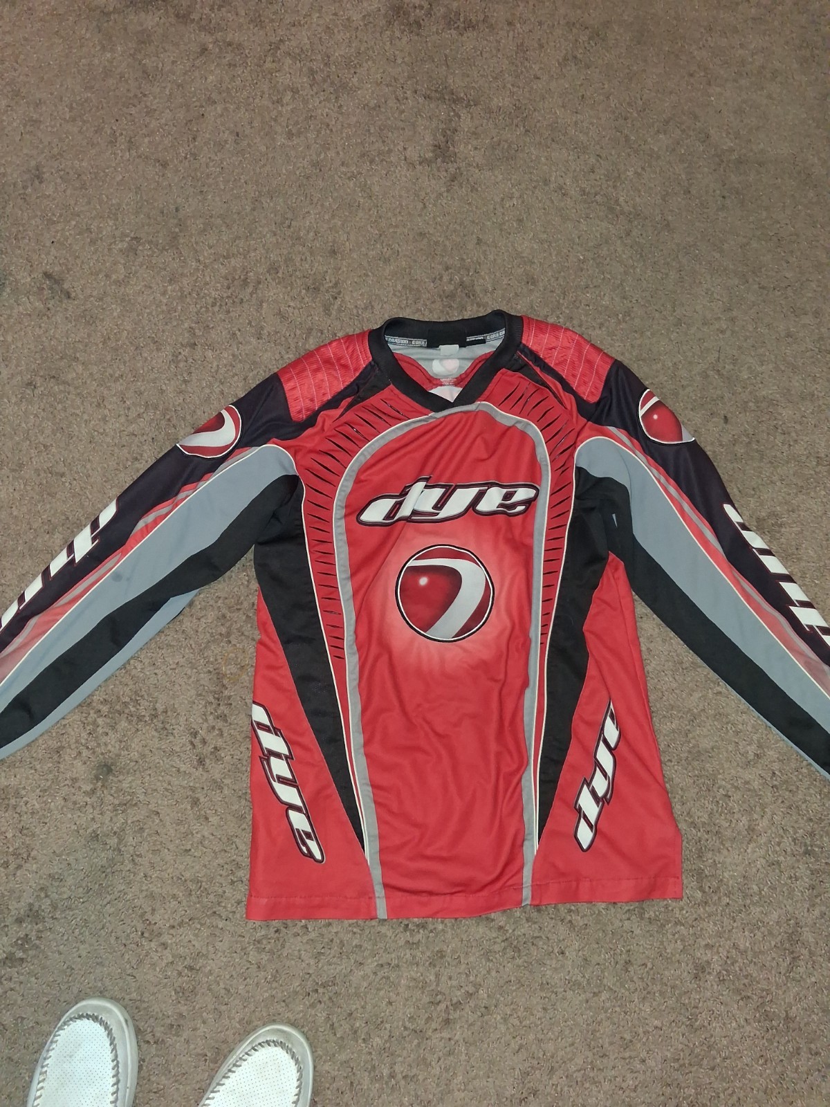 Dye Paintball Jersey Mens Core Division 04 Long Sleeve Red Vintage Size M