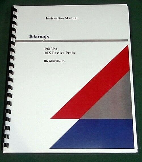 Tektronix P6139A Instruction Manual: Comb Bound & Protective Covers