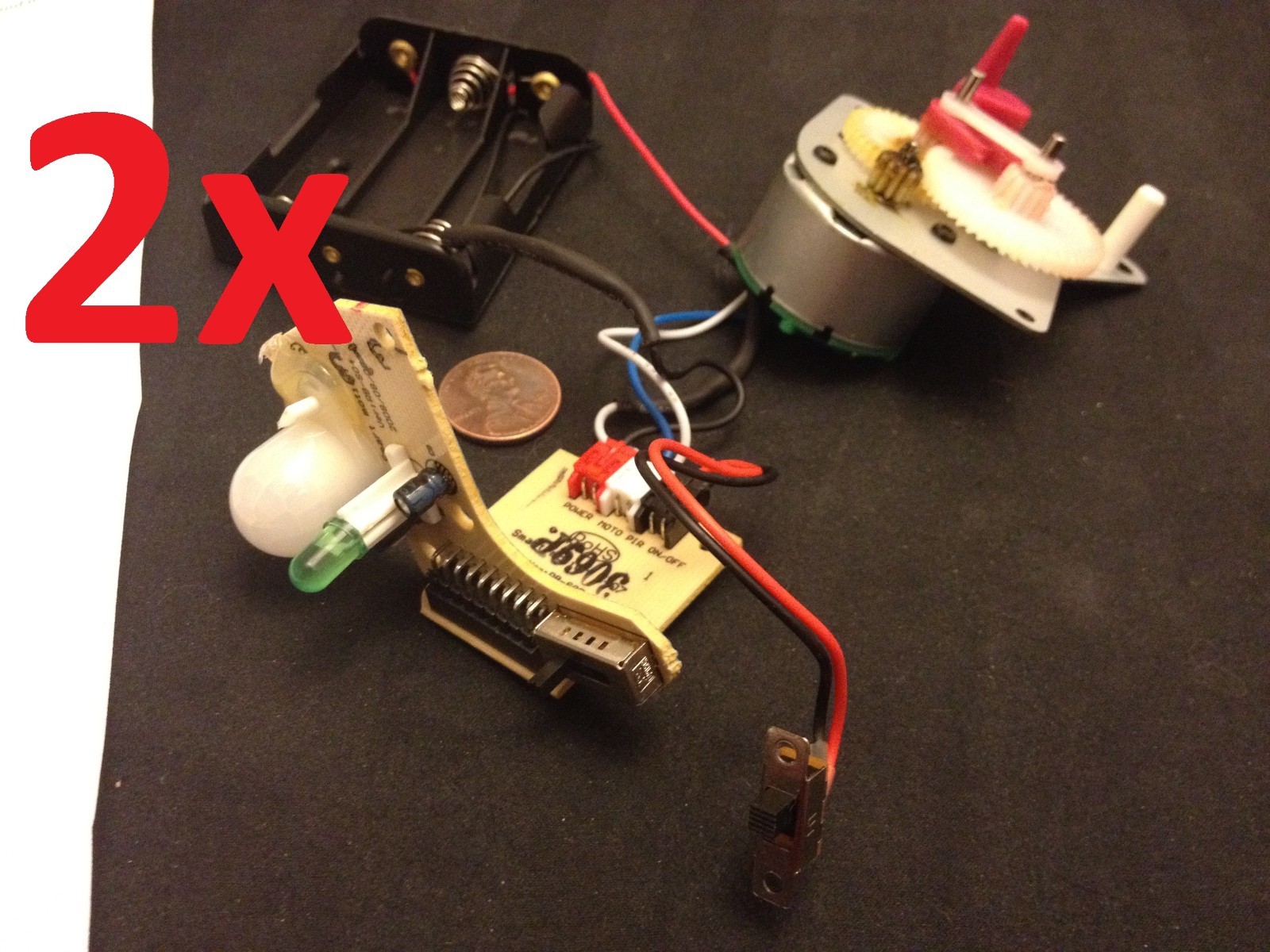 2x mechanical relay timer motion sensor moduel 555 light movement gear motor c11