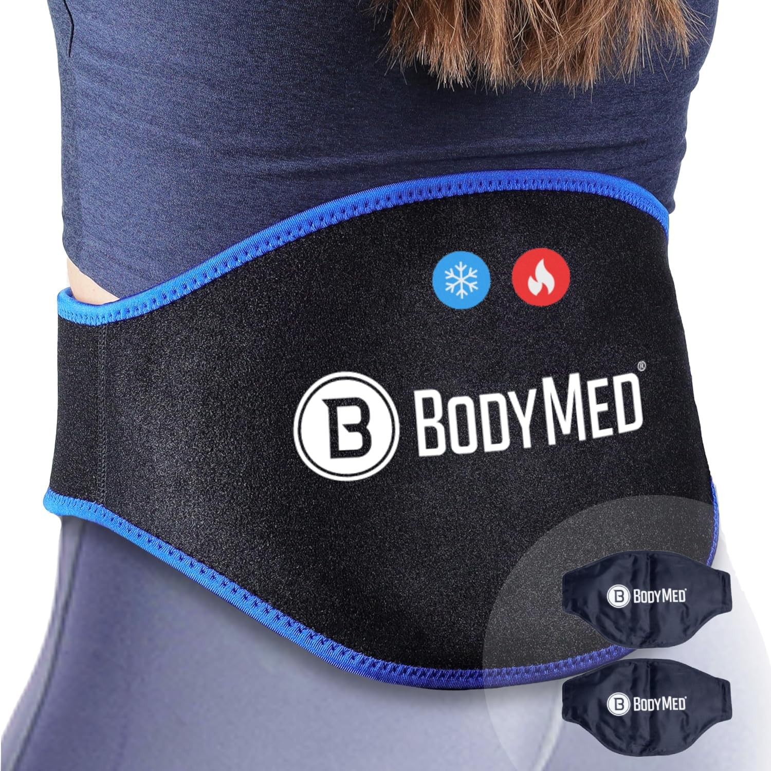 BodyMed Versatile Hot and Cold Therapy Gel Pack - 2-Pack Reusable Black