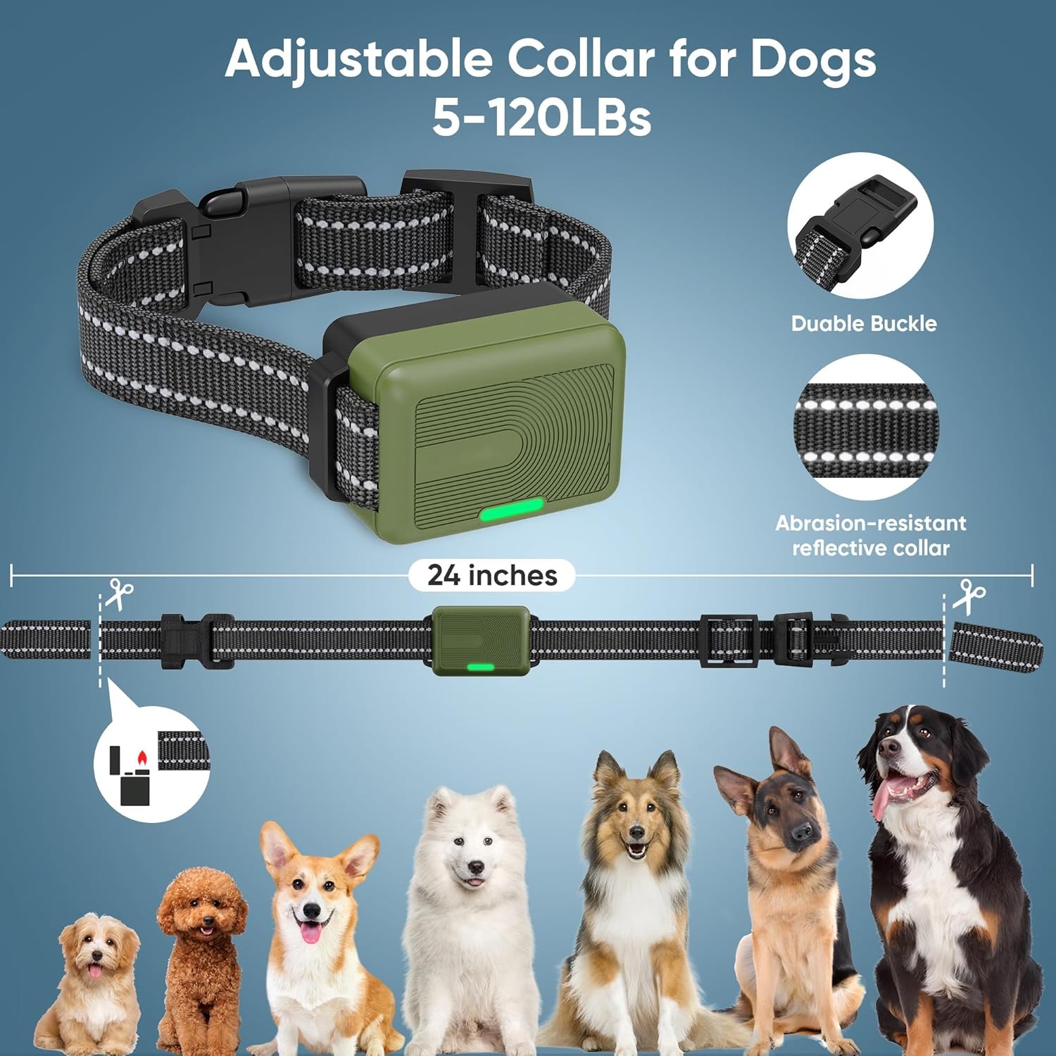 Dogs Shock Collar 4500FT Dog Training Collar with Remote Waterproof Rechargeable