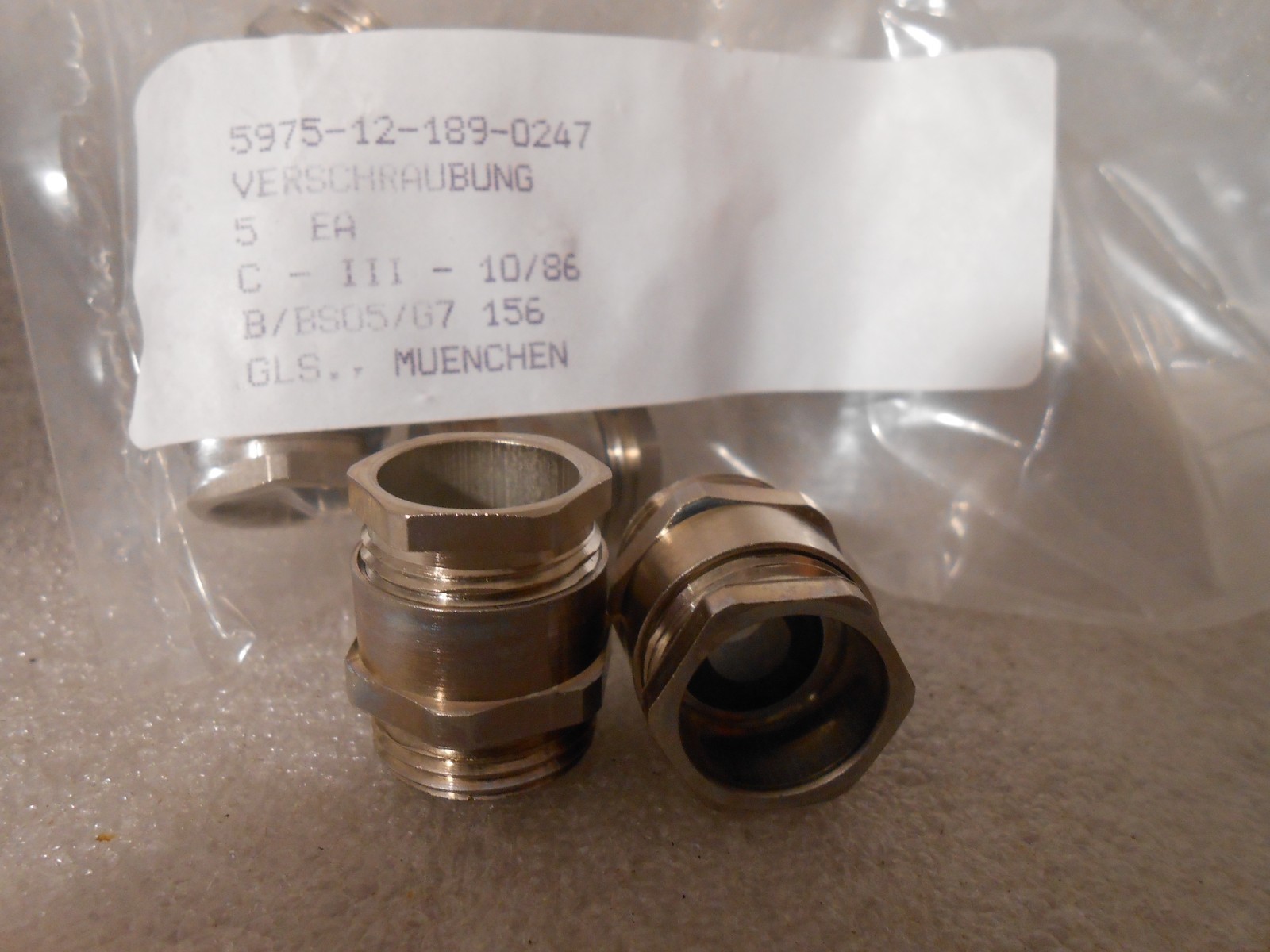 10pcs mint condition PG11 cable gland brass nickel-plated IP55