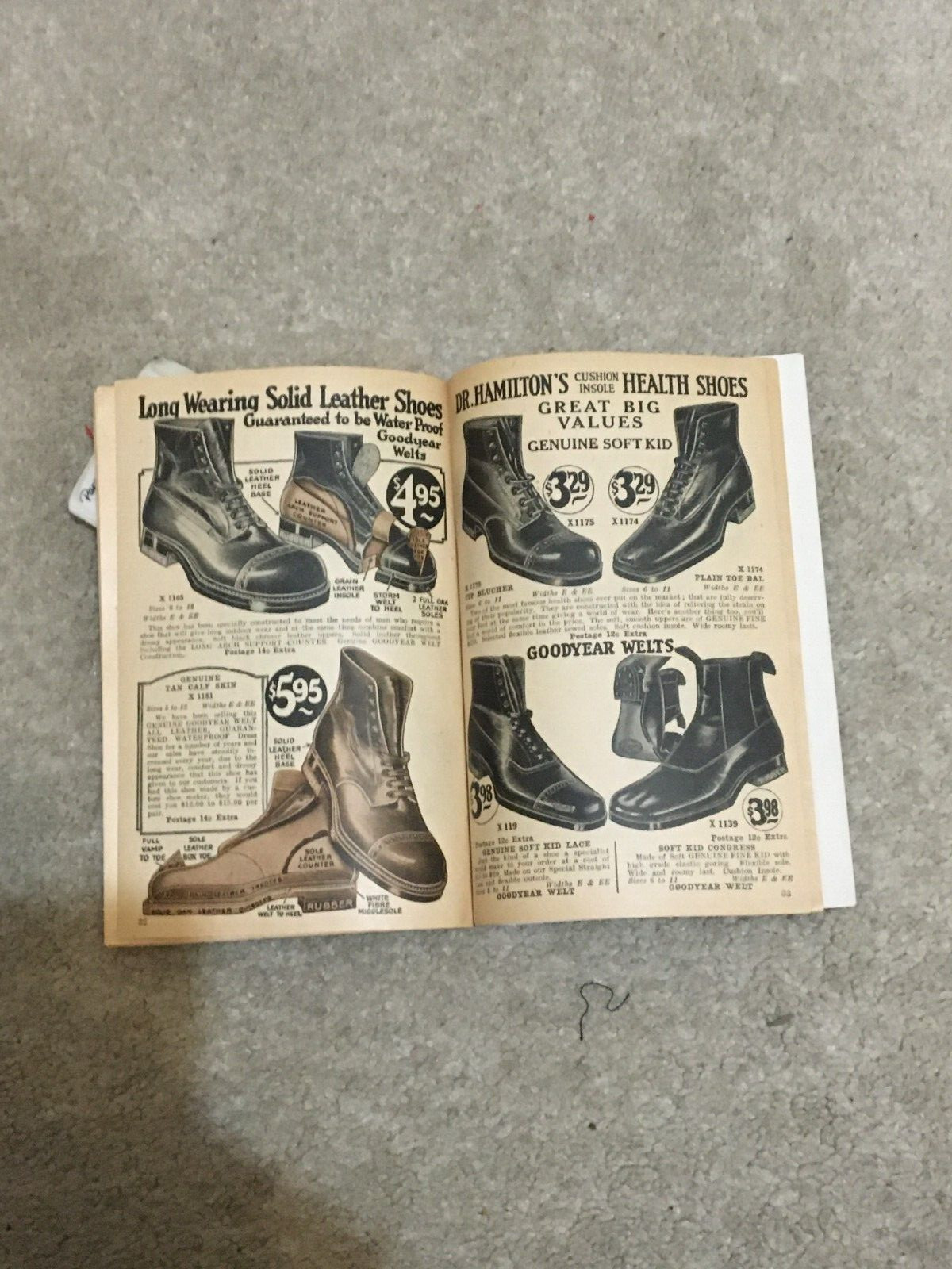 Vntg 1927 Anderson Shoe Co Men Women Shoes & Socks 52 Page Color Catalog Fashion