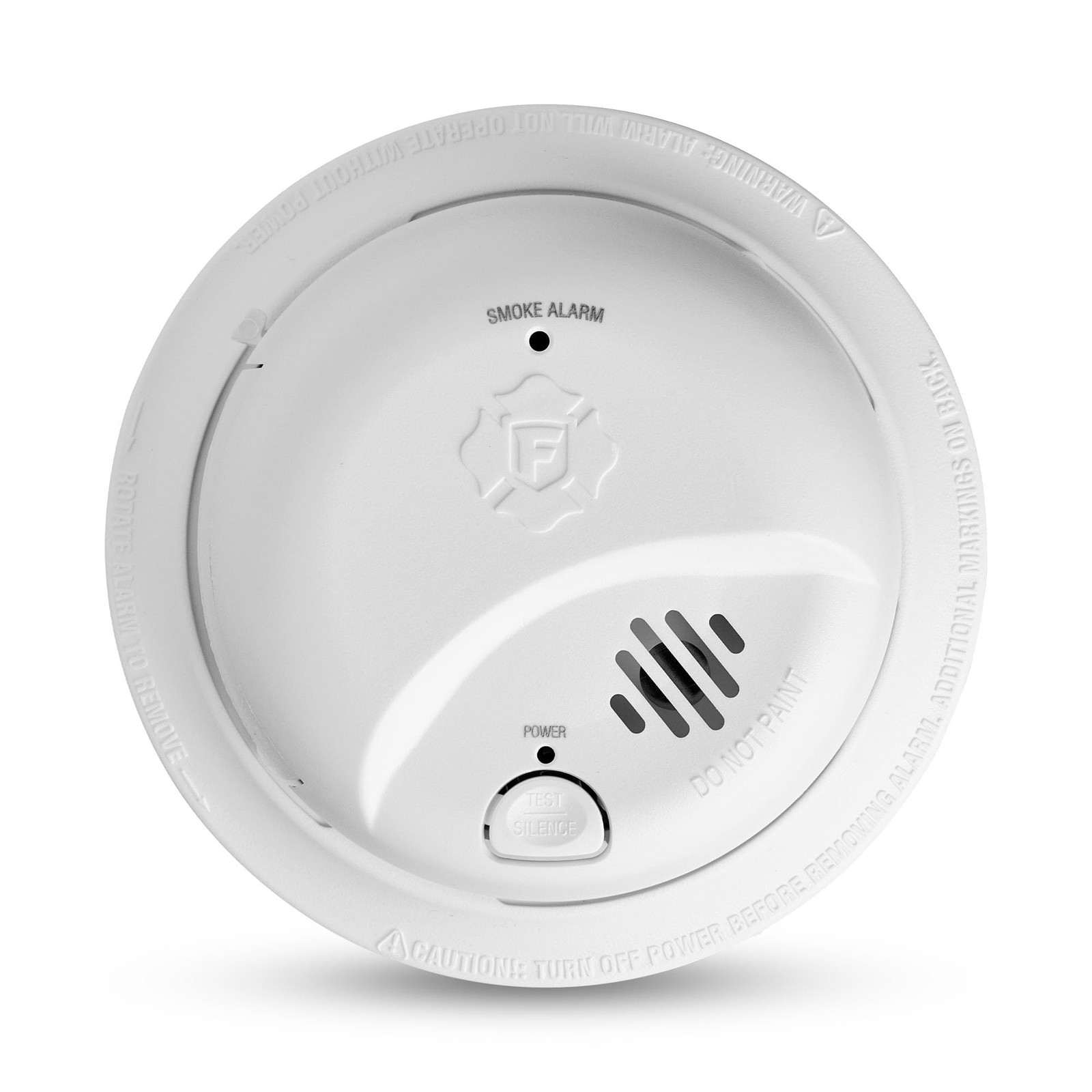 First Alert Smoke Alarm, Battery-Operated Detector with Test & 1-Pack, White