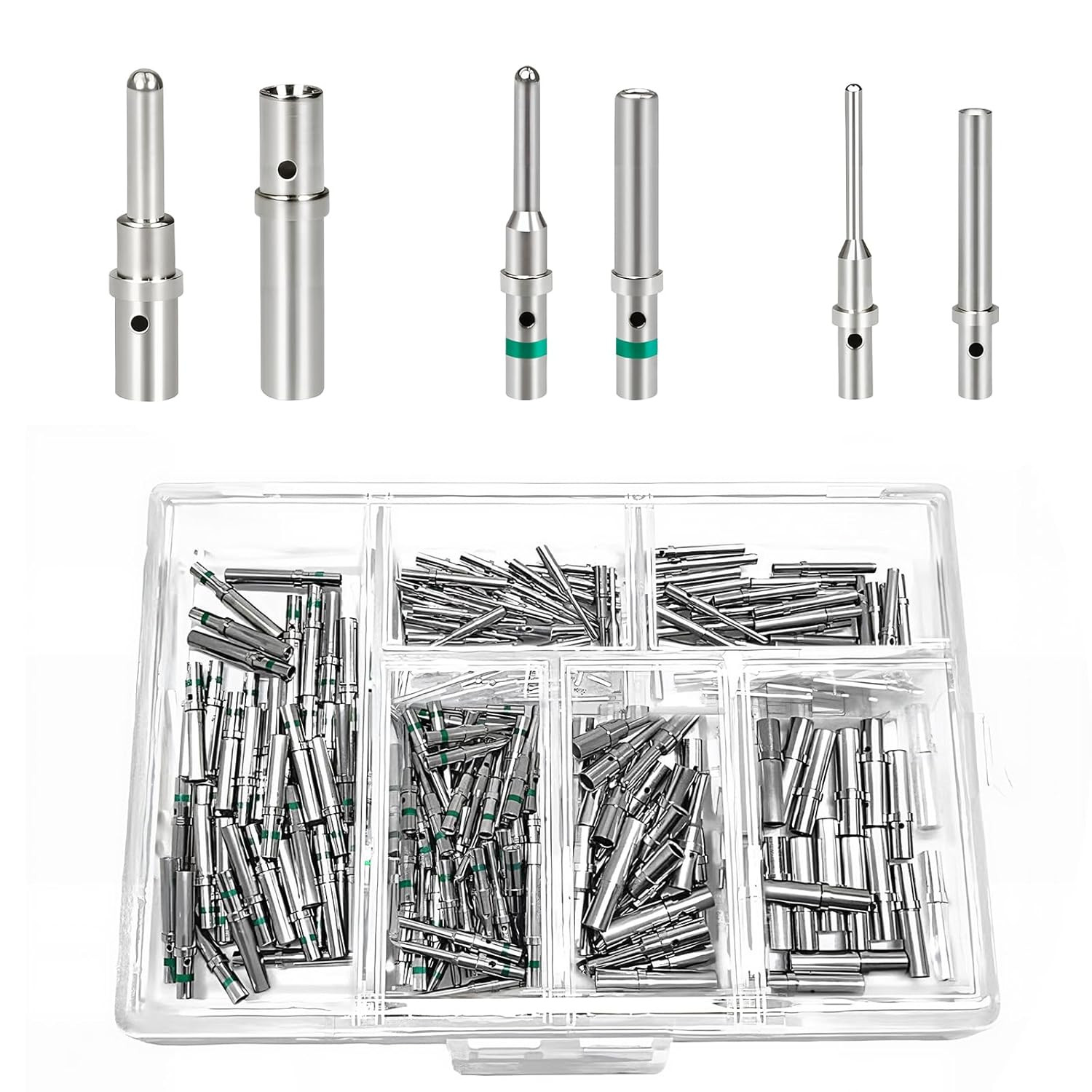 100 Pairs/200Pcs Deutsch Connector Pins and Sockets Solid Contact Kit Barrel ...