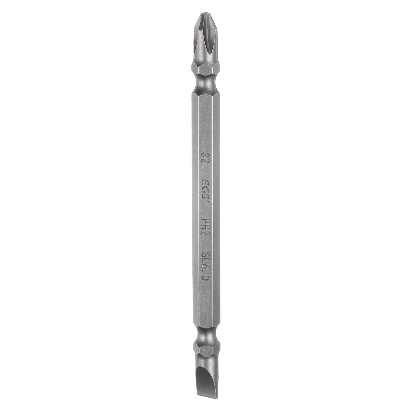 PH2/SL6 Magnetic Double Ended Phillips Slotted Screwdriver Bit 4" Length