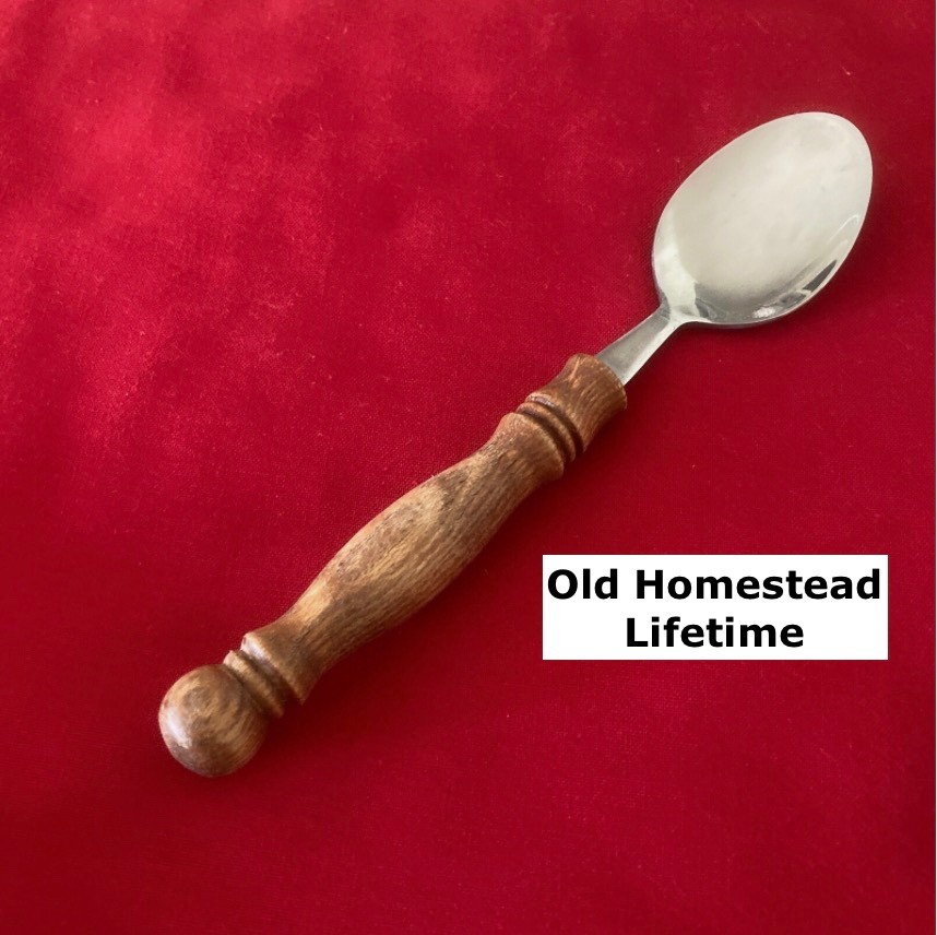 Lifetime OLD HOMESTEAD Wooden Teaspoon 6 3/8" Stainless Steel Flatware