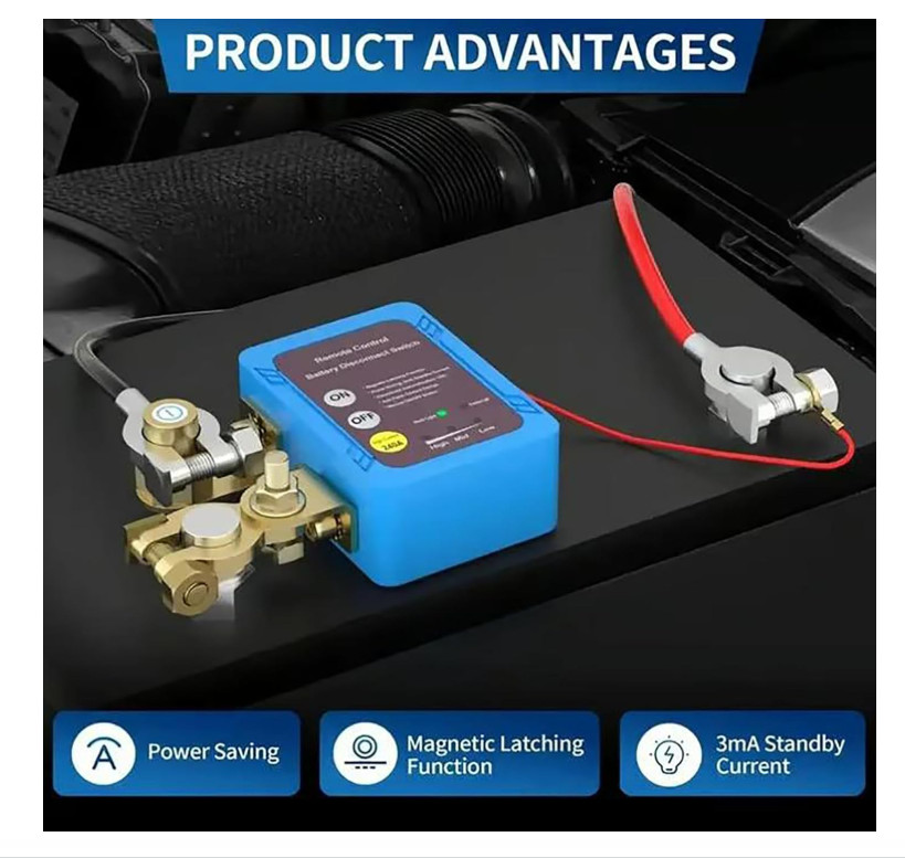 Battery Disconnect Switch, Remote Control Battery Kill Switch Car Anti Theft New