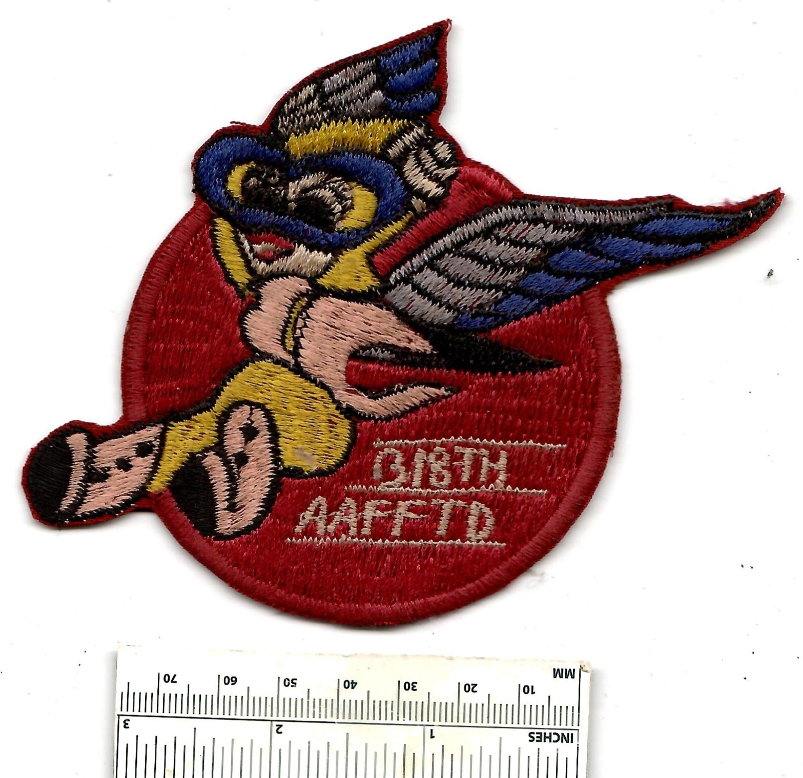 WW2 318th AAFFTD USAAF Flying Training Det Wasp Squadron Fifinella Patch WWII