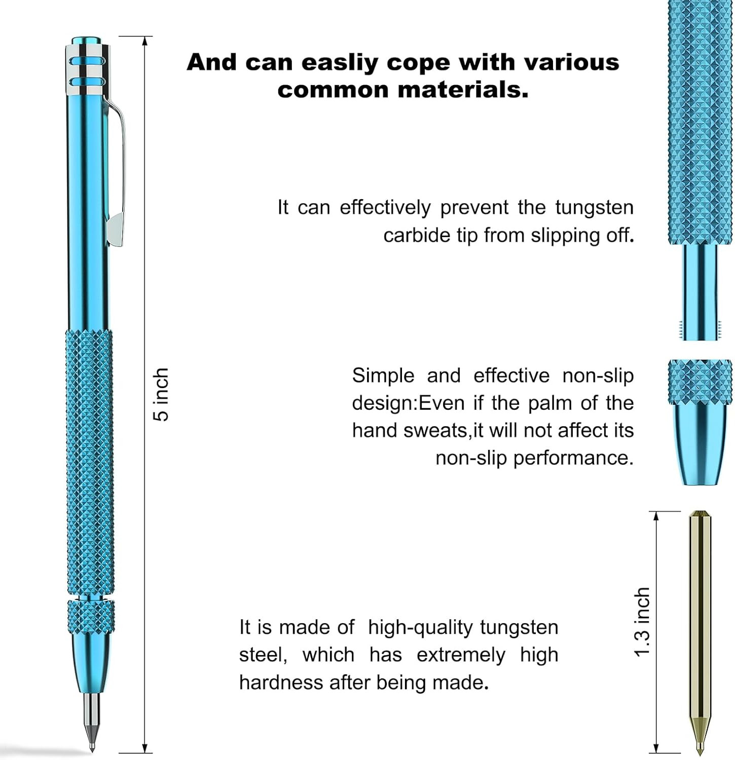4 Pack Tungsten Carbide Scriber with Magnet,With Extra 21 Replacement Marking Ti