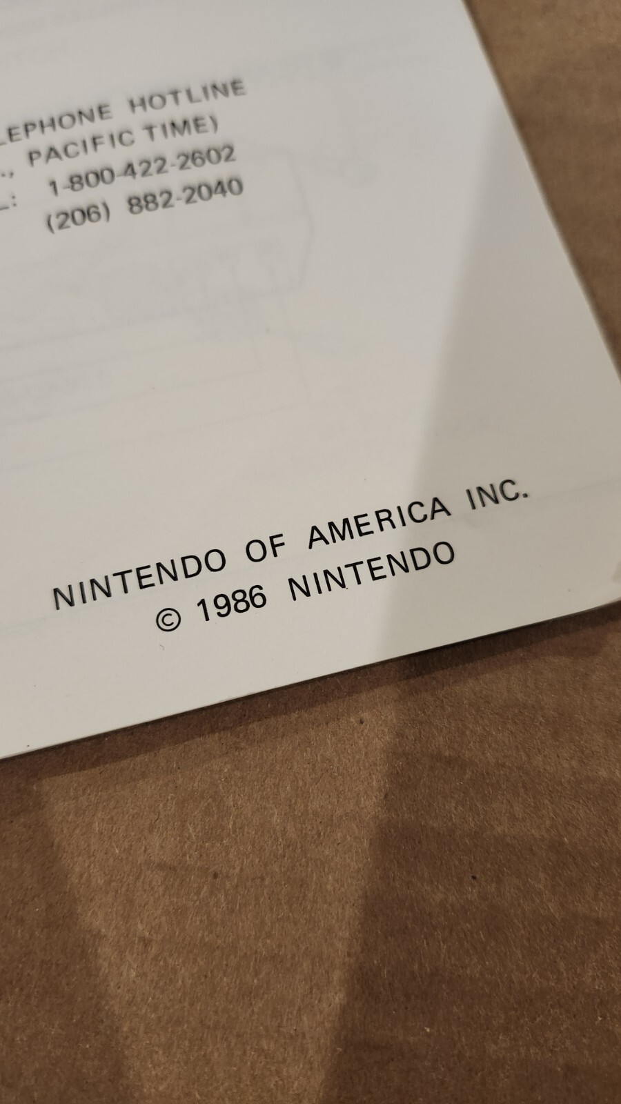 Nintendo NES Entertainment System Control Deck Instruction Manual 1986