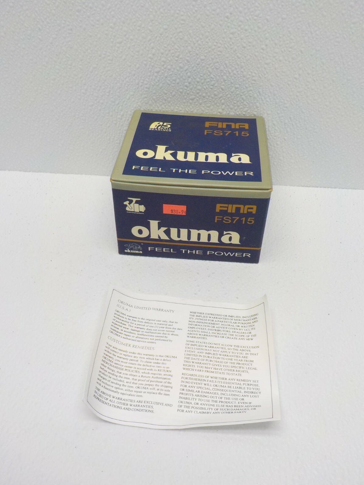 OKUMA FINA FS715 FISHING REEL BOX (BOX ONLY) (NO REEL)