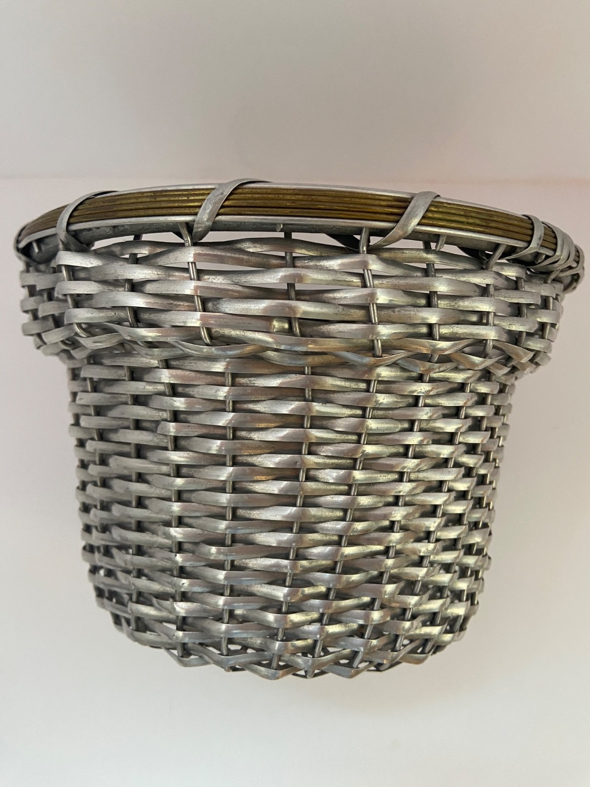 woven aluminum bread or roll basket made in India