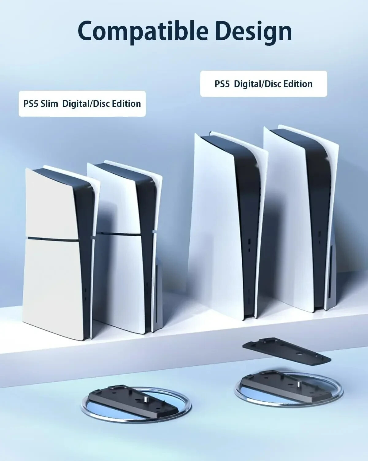 Vertical Stand Compatible With PS5 Consoles Slim Base PlayStation 5 RED Stand
