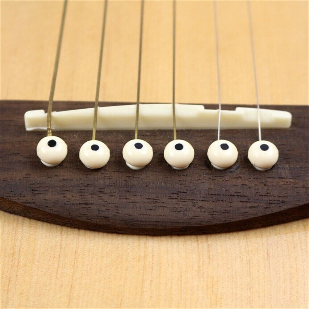 50 Pcs Black Acoustic Guitar Bridge Pins Pegs String Nail End US STOCK