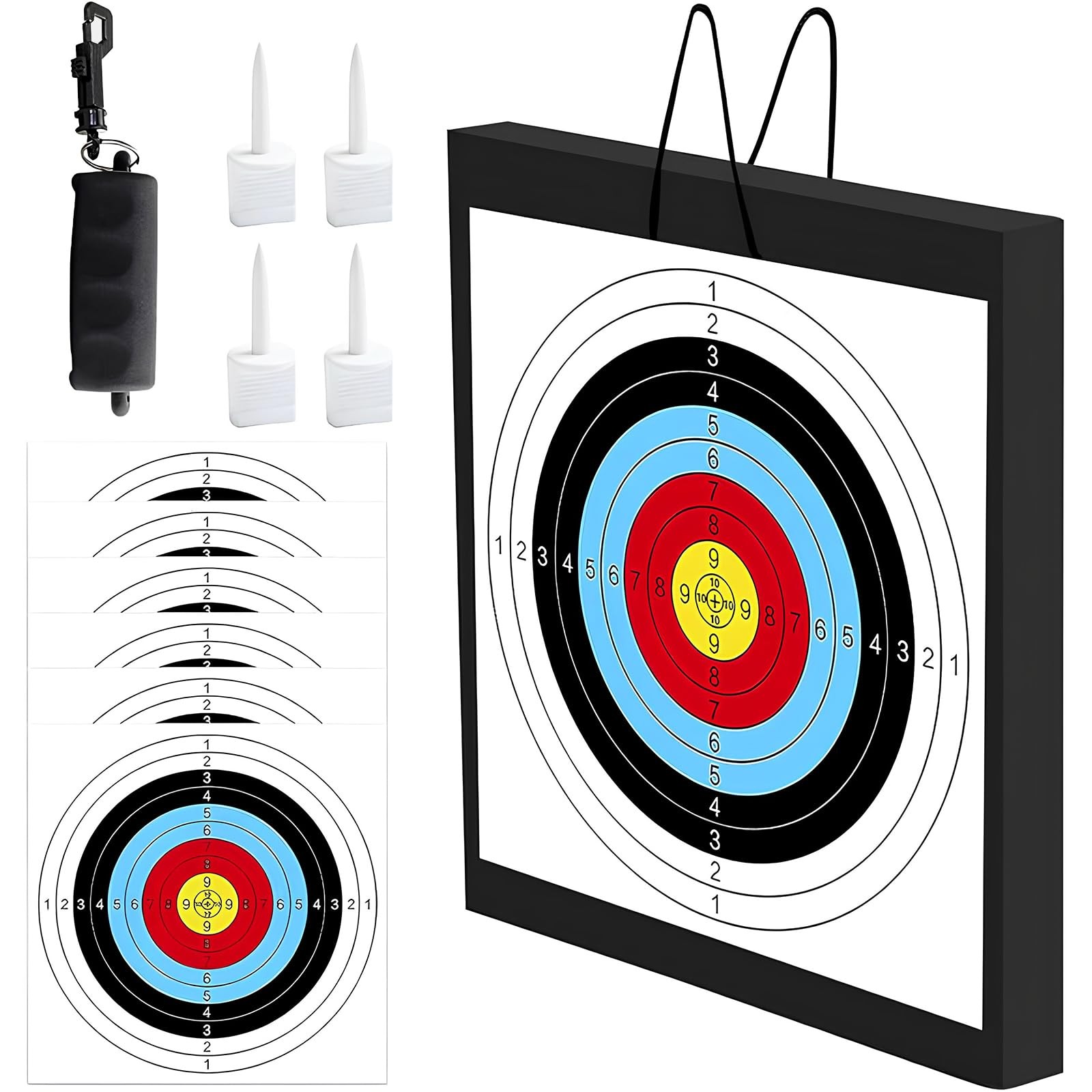 New 20" Foam Archery Target with Hanging Rope for Backyard Shooting High-density