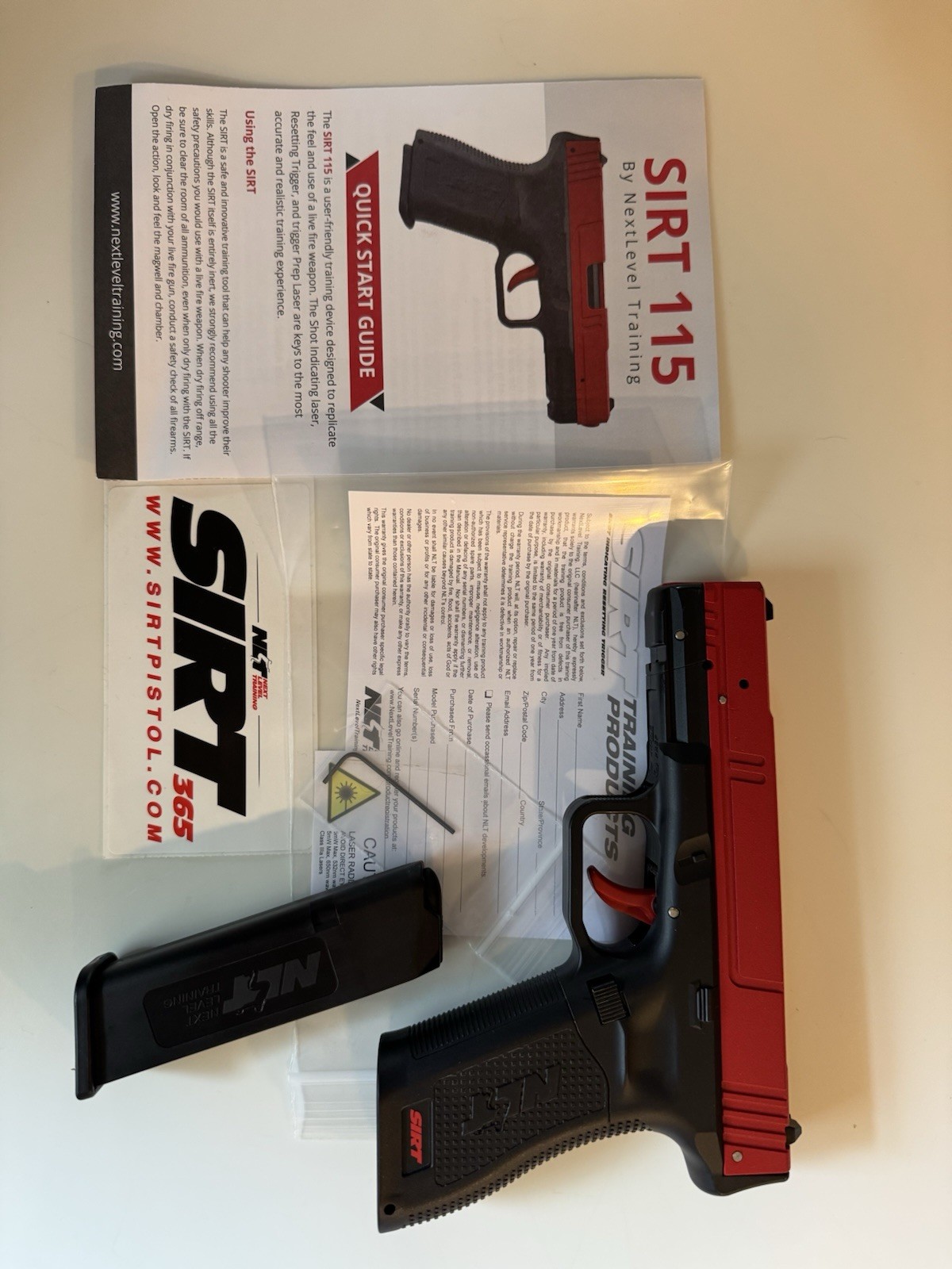 NextLevel Training SIRT 115 Laser Training Pistol Black/Red with Magazine