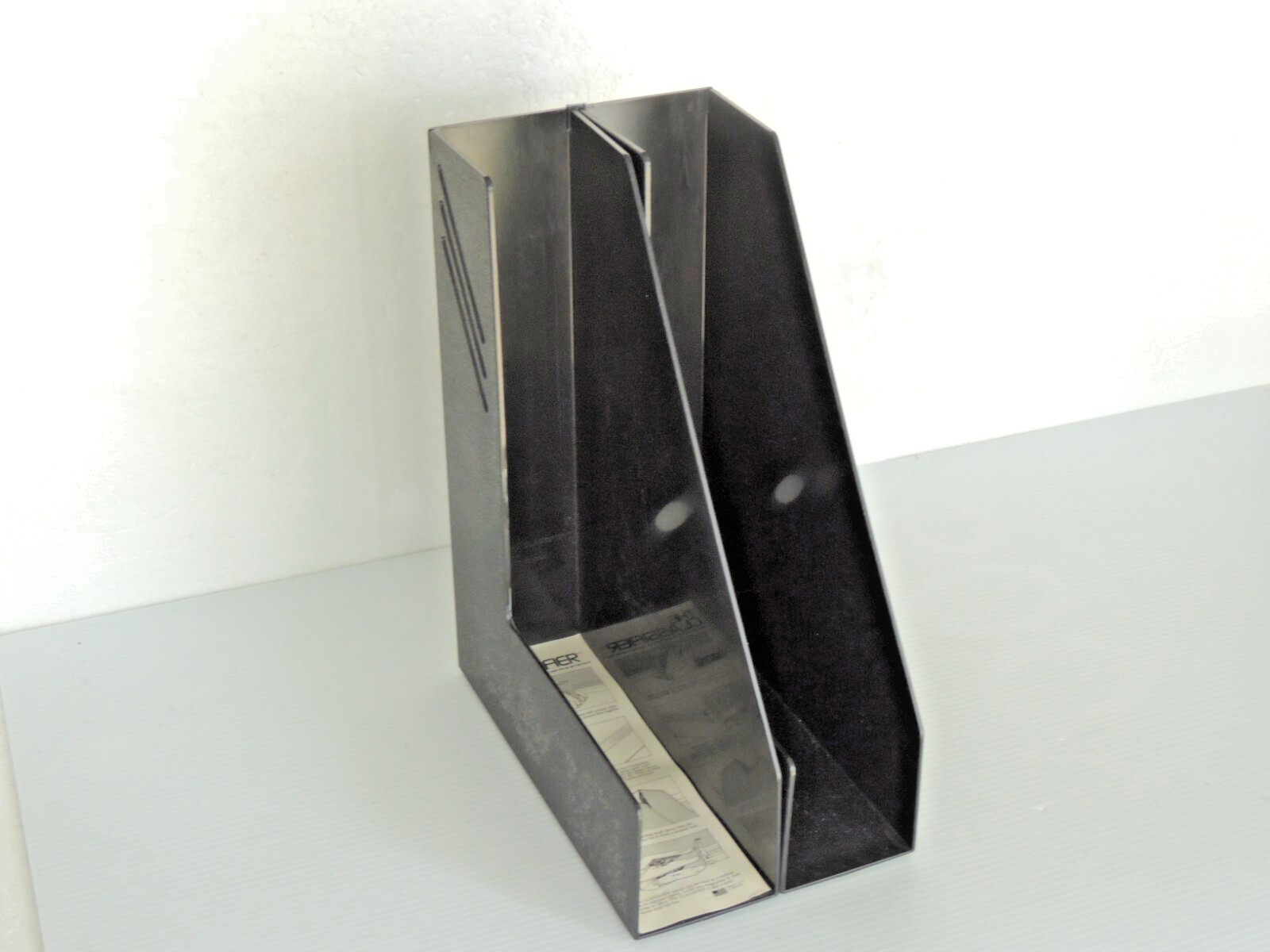Plastic Desk Organizer - Magazine Rack, Black, 2-PackBY THE CLASSIFIER