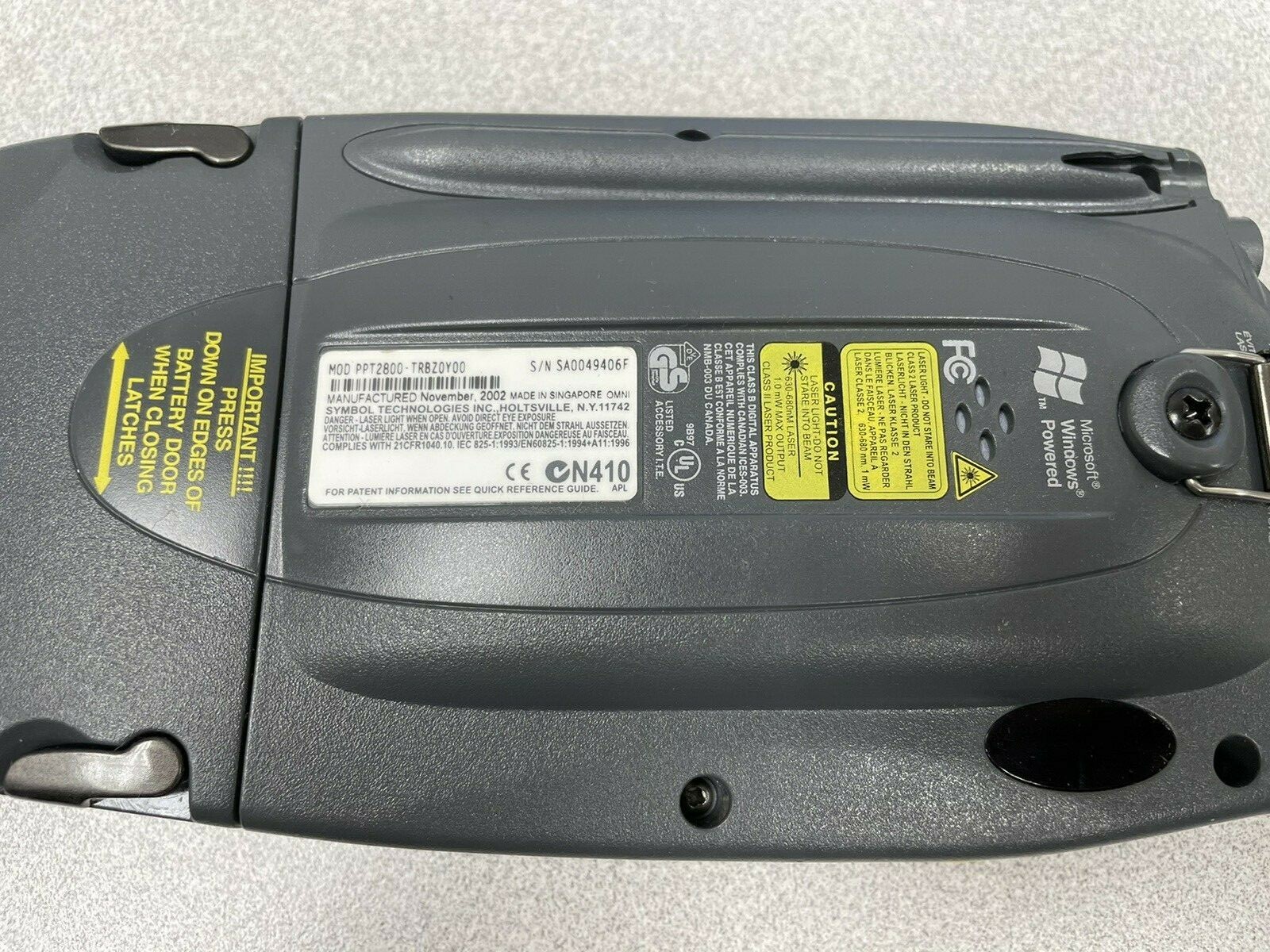 Symbol Pocket PC Microsoft Barcode Scanner Mod: PPT2800-TRBZ0Y00