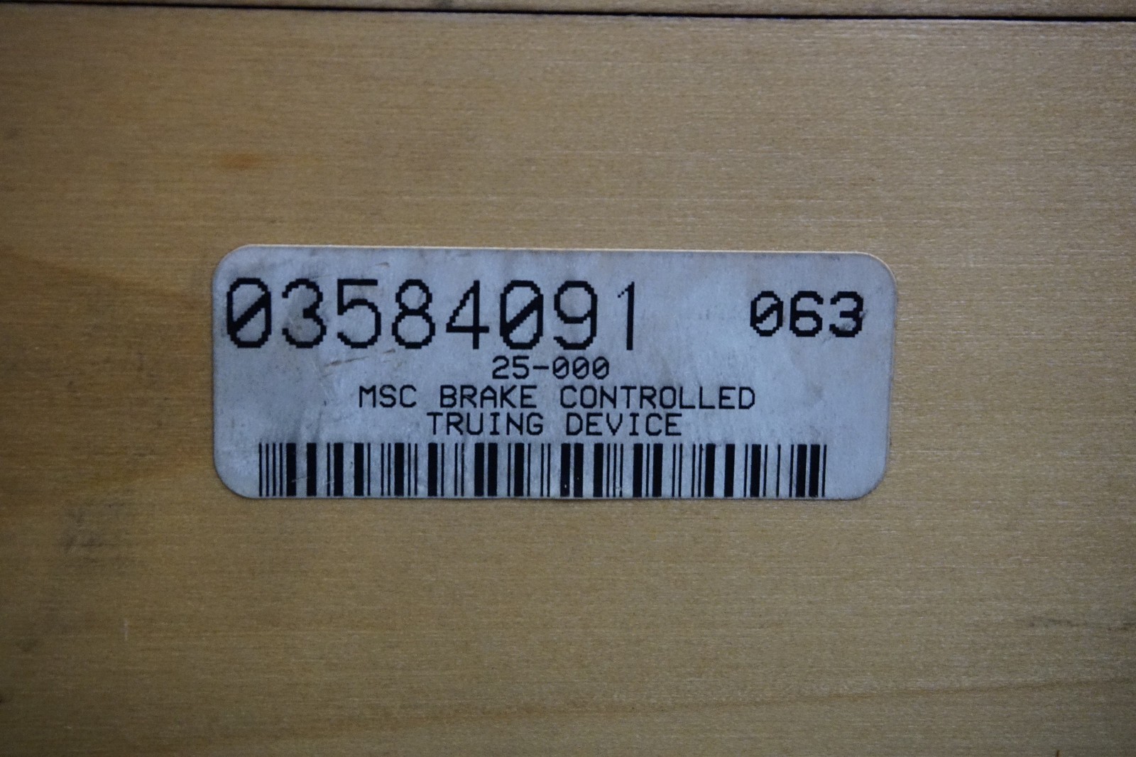 Import Brake Controlled Truing Device (MSC 03584091)