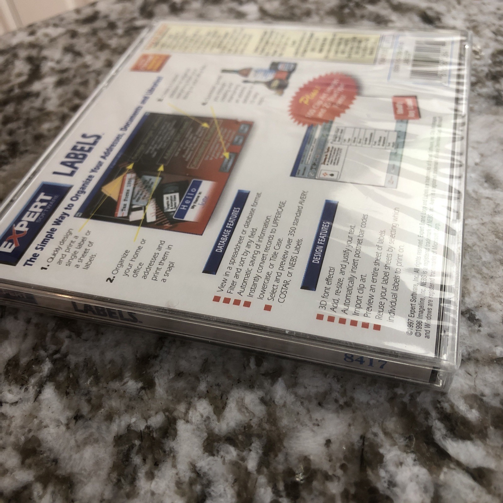 Memorex Expert Labels CD/DVD Software New Sealed - Create Professional Labels PC