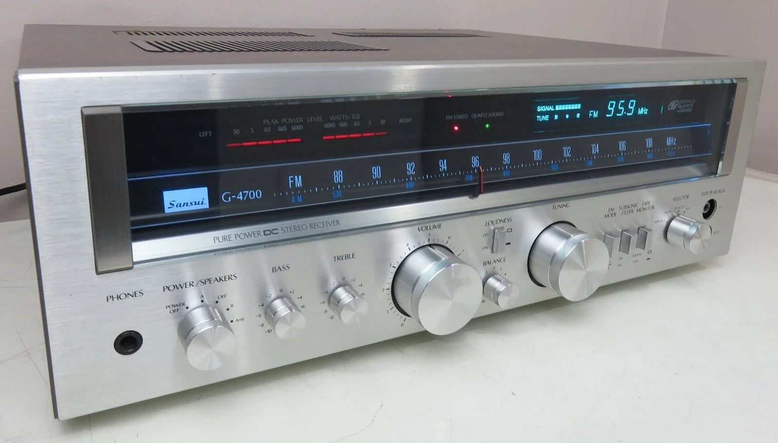 SANSUI G-4700 RECEIVER WORKS PERFECT SERVICED FULLY RECAPPED + LED's