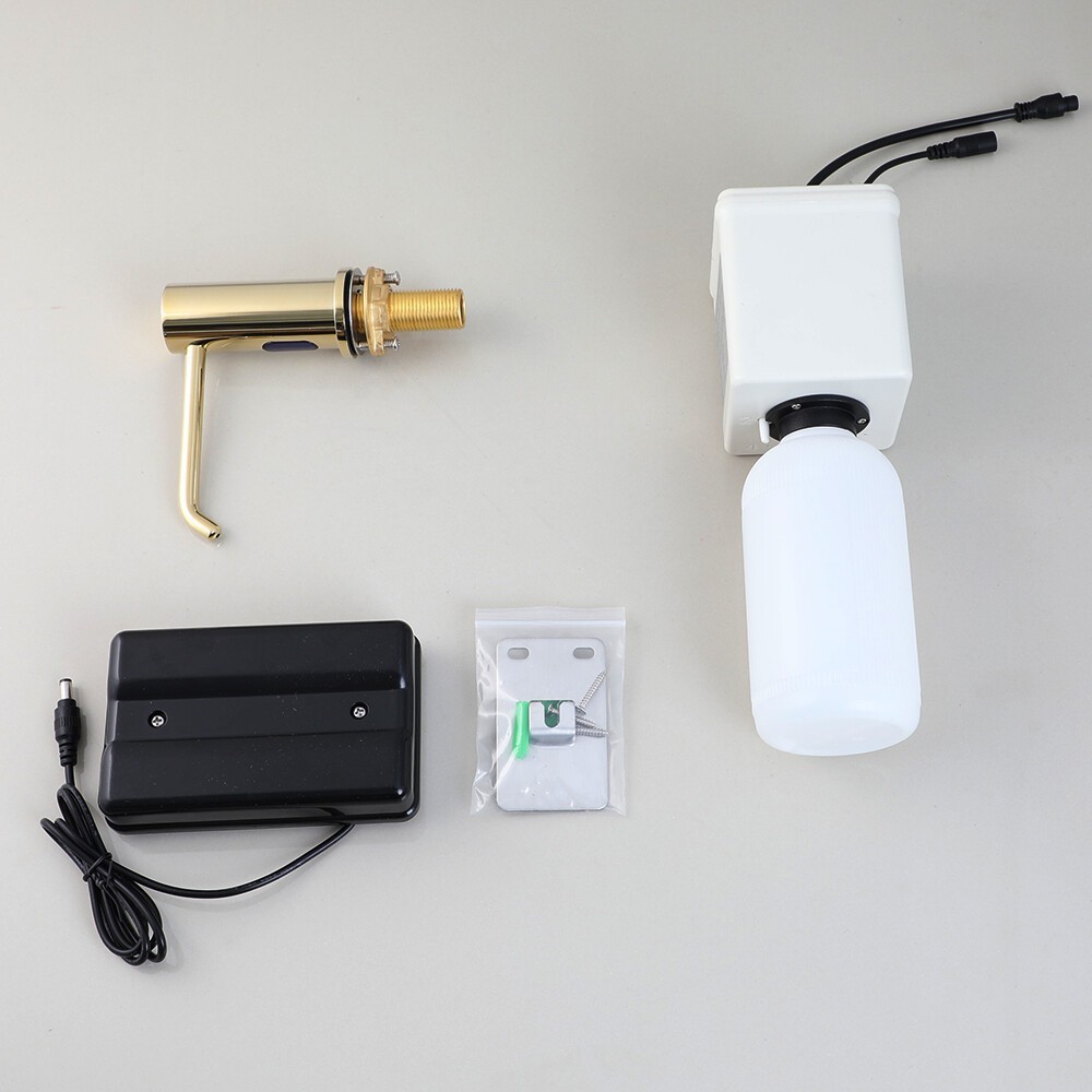 500ML Kitchen Sink Soap Dispenser Gold Automatic Sensor DispenserDeck Mounted [